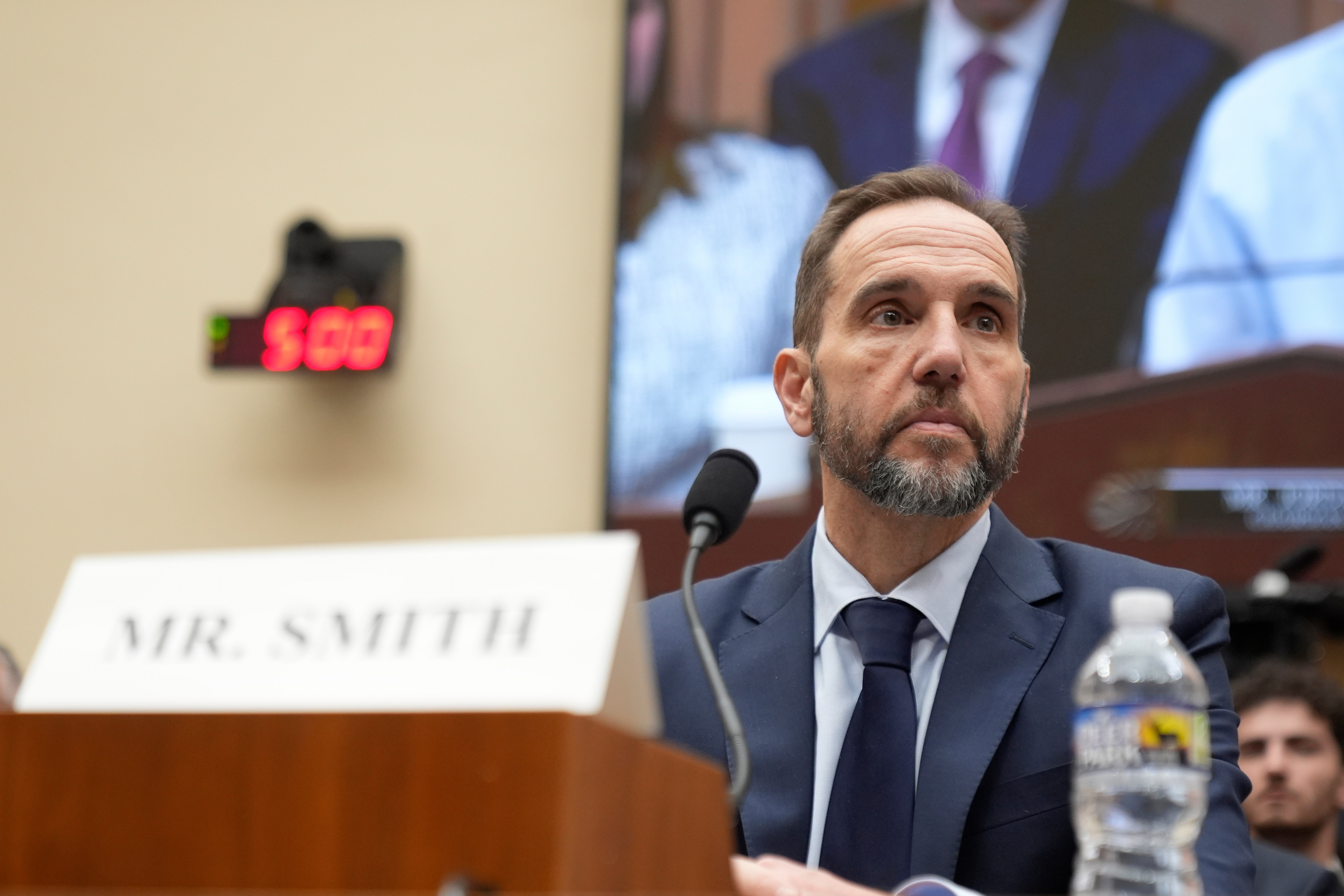 Former Justice Department special counsel Jack Smith waits to testify before the House Judiciary Committee about his investigations into President Donald Trump, Thursday, Jan. 22, 2026 at the Capitol in Washington. 