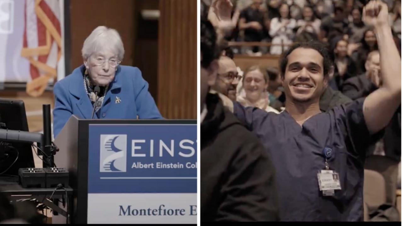 Ruth L. Gottesman announces her endowment to students at Albert Einstein College of Medicine.