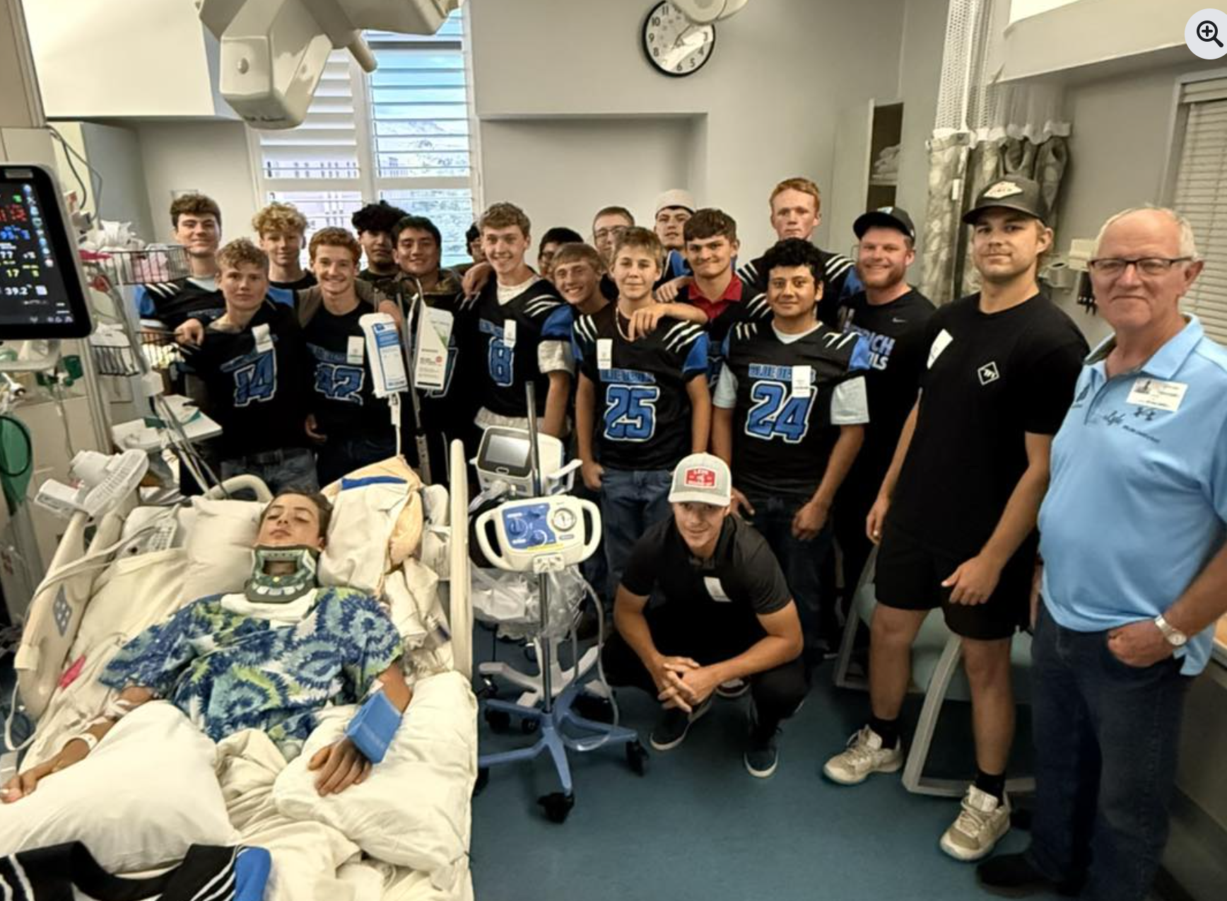 Dietrich football player remains hospitalized; family grateful for the support they've received