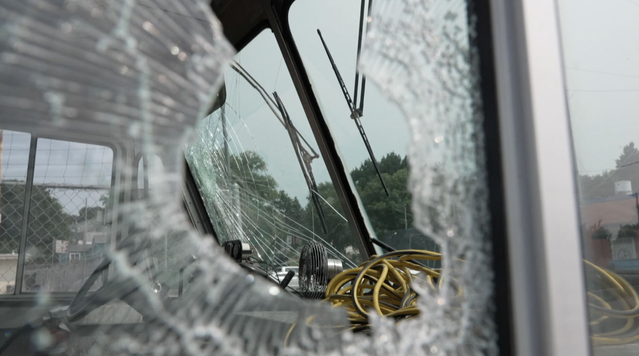 Food trucks damaged