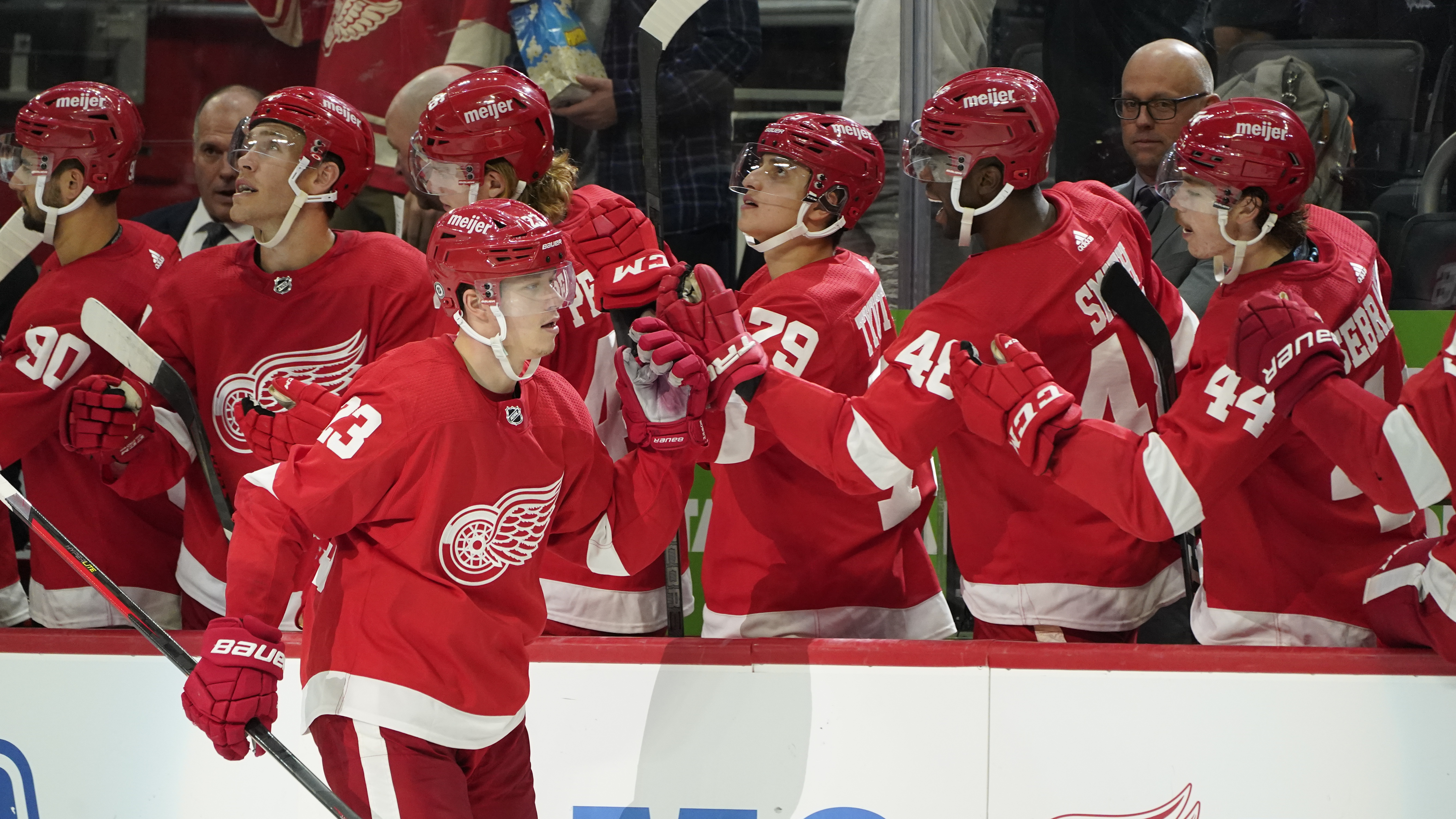 Lucas Raymond Blackhawks Red Wings Hockey