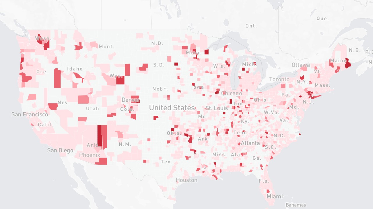 Facebook's county-by-county maps show where Americans are reporting COVID-19 symptoms
