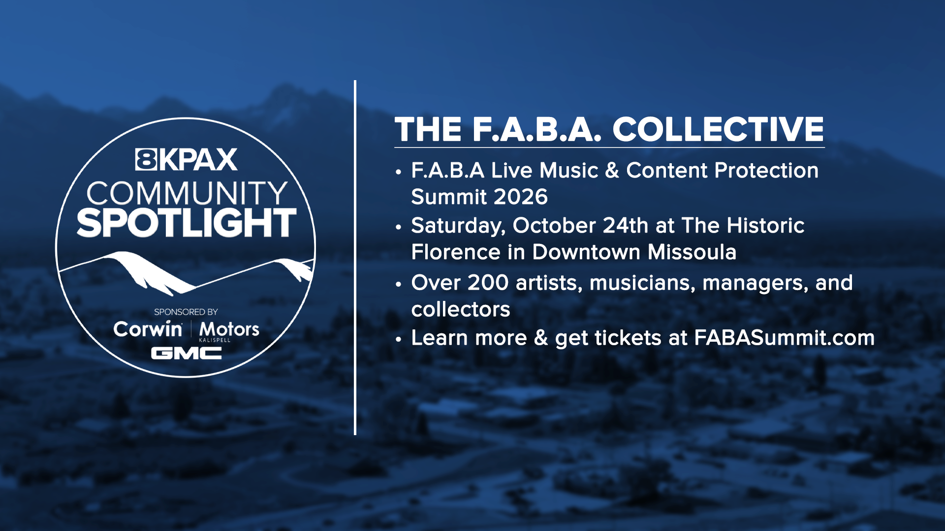 F.A.B.A. Summit 2026 To Convene Artists and Professionals in Missoula