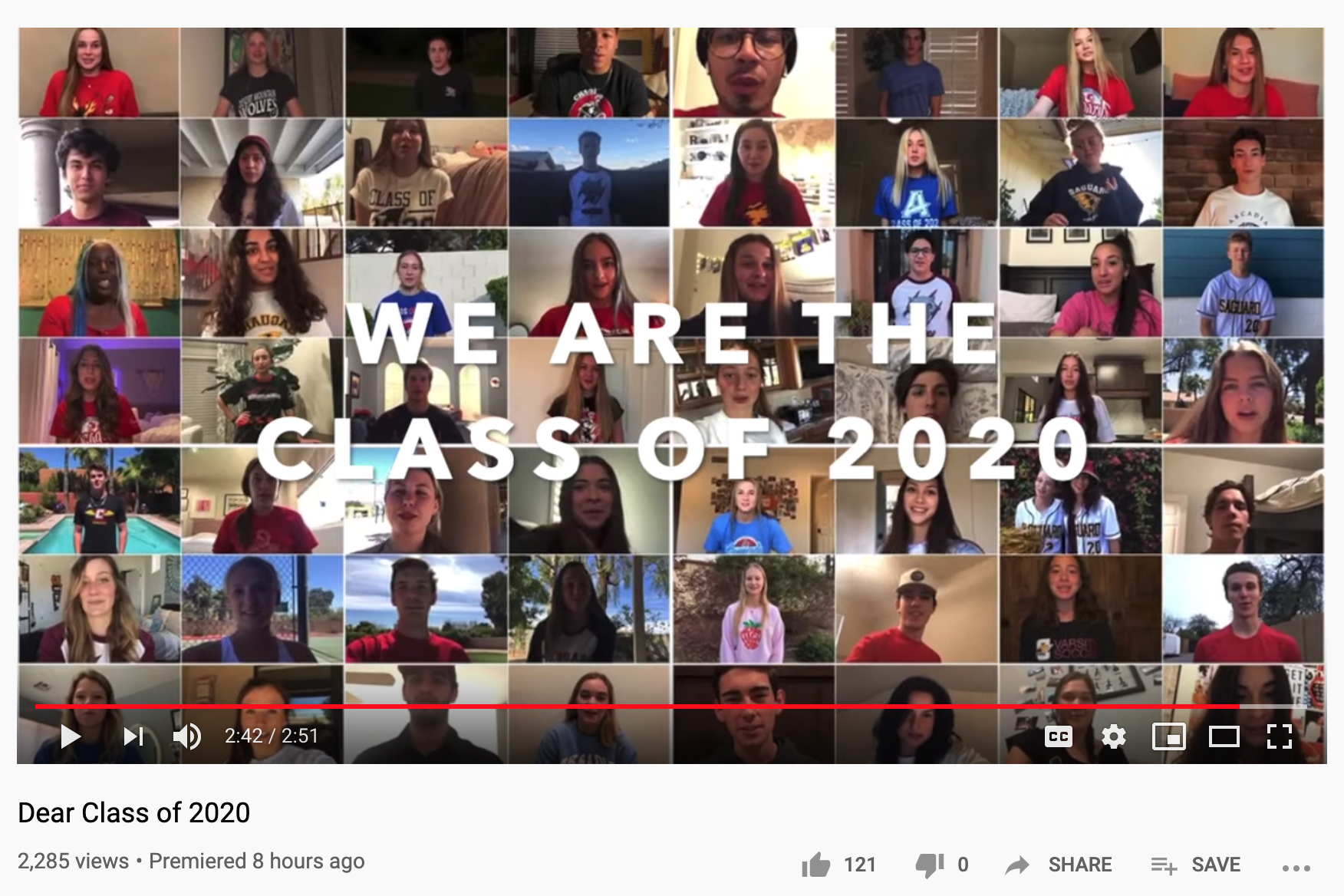 Scottsdale Unified Dear Class of 2020