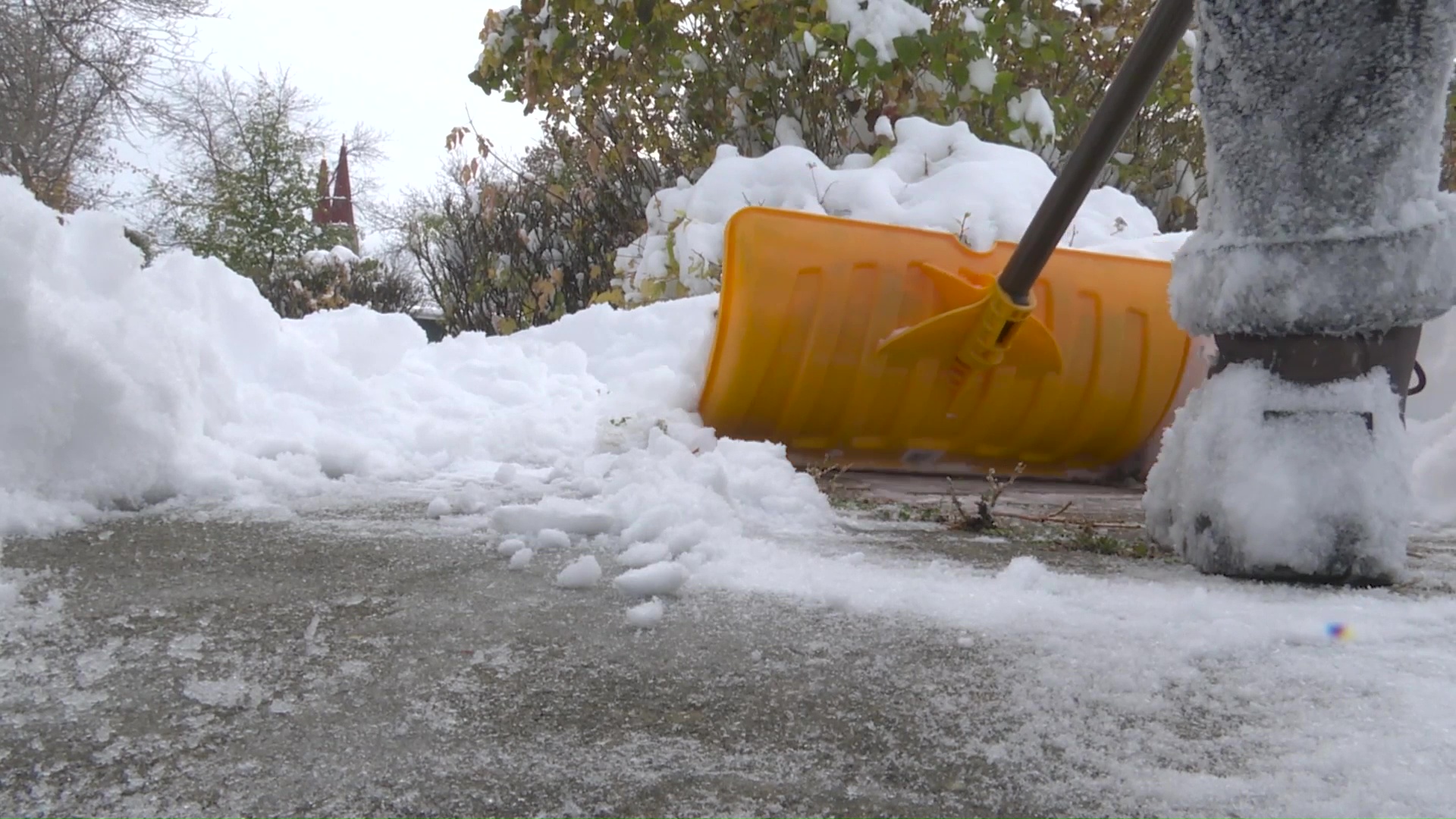 Shoveling snow