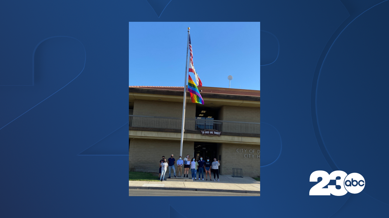 Pride Flag at Delano City Hall