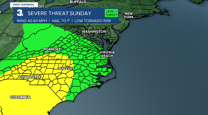 Severe threat on Sunday