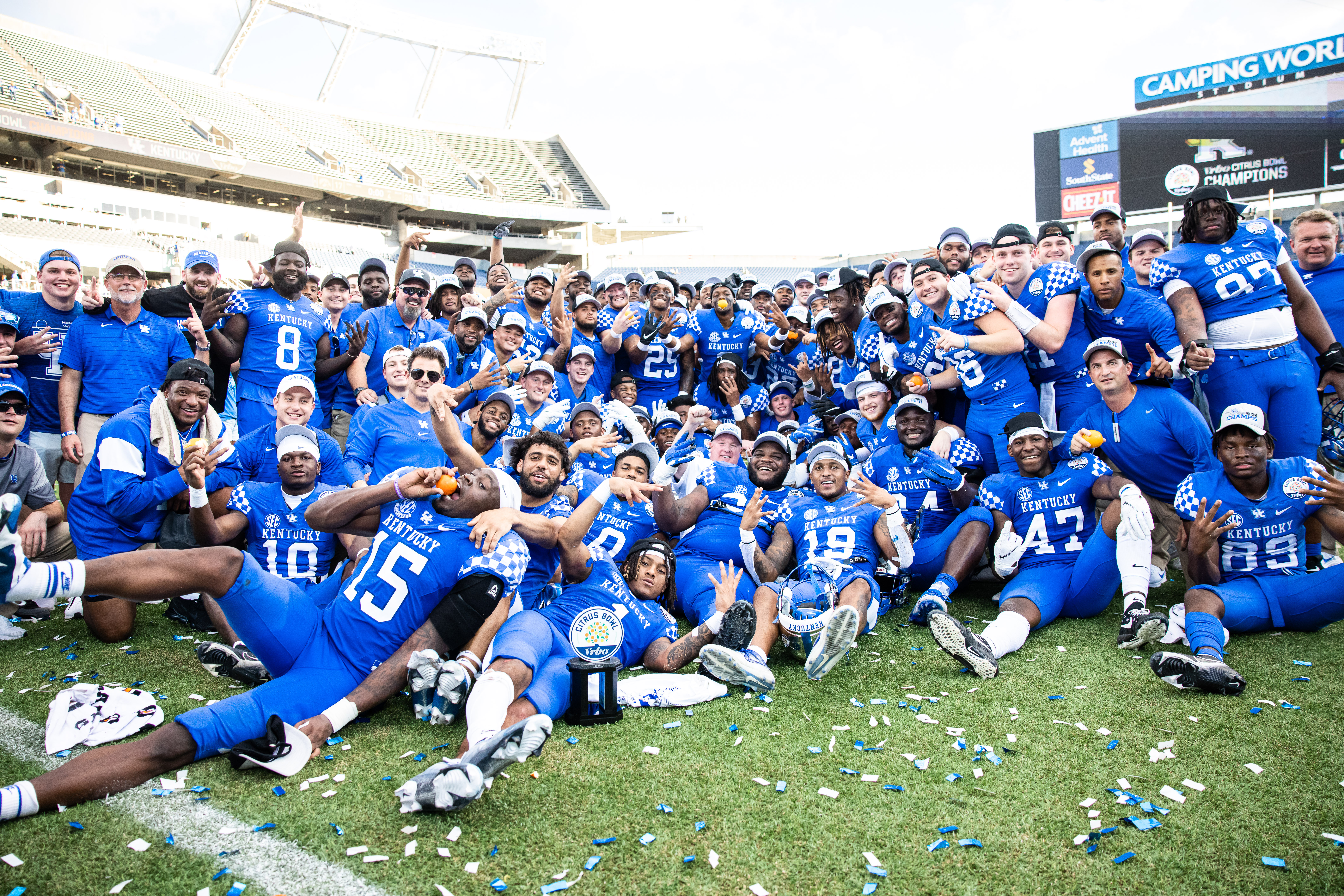 Kentucky football wins the Citrus Bowl