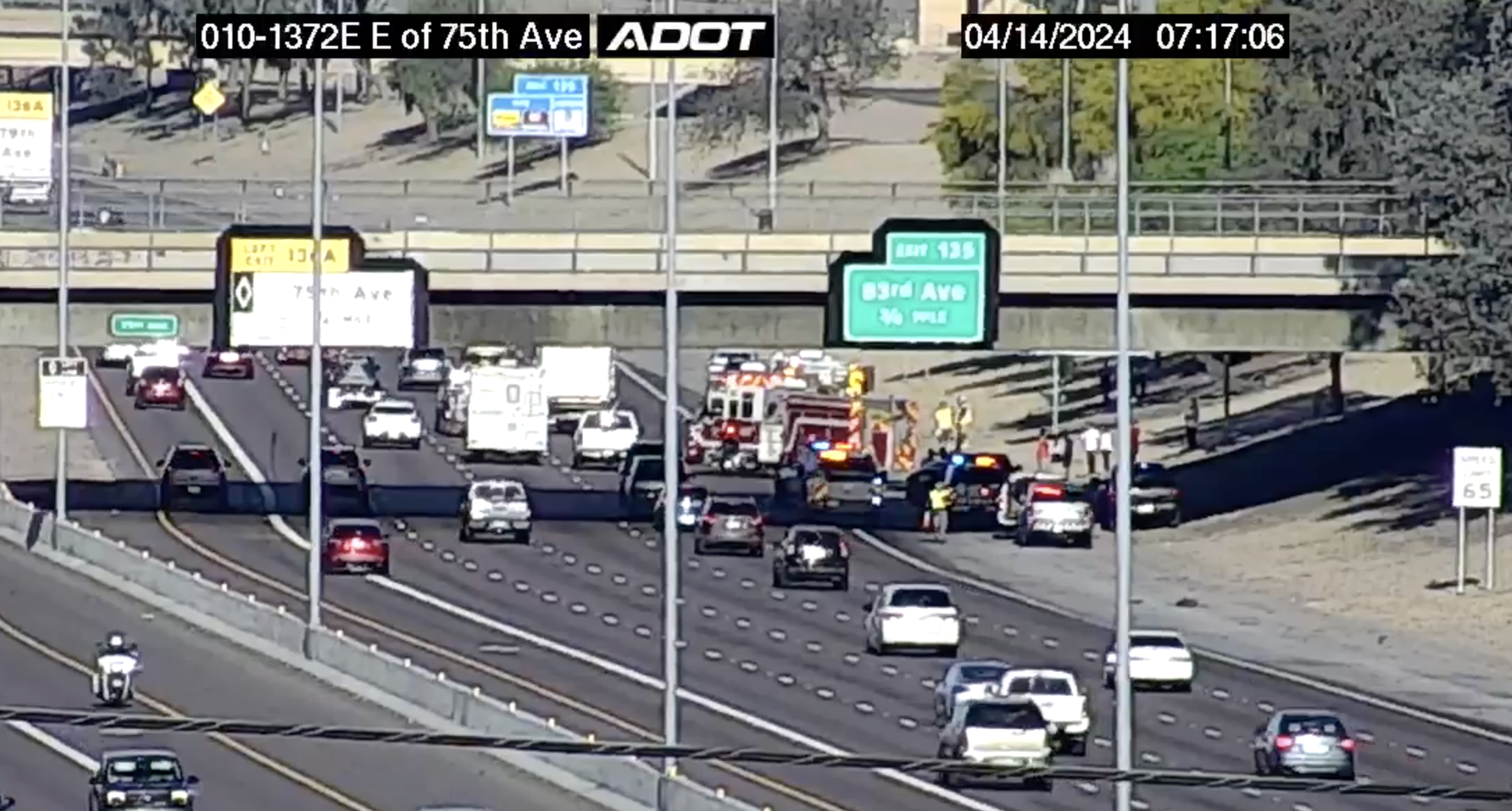 I-10 at 75th Ave crash 4-14-24
