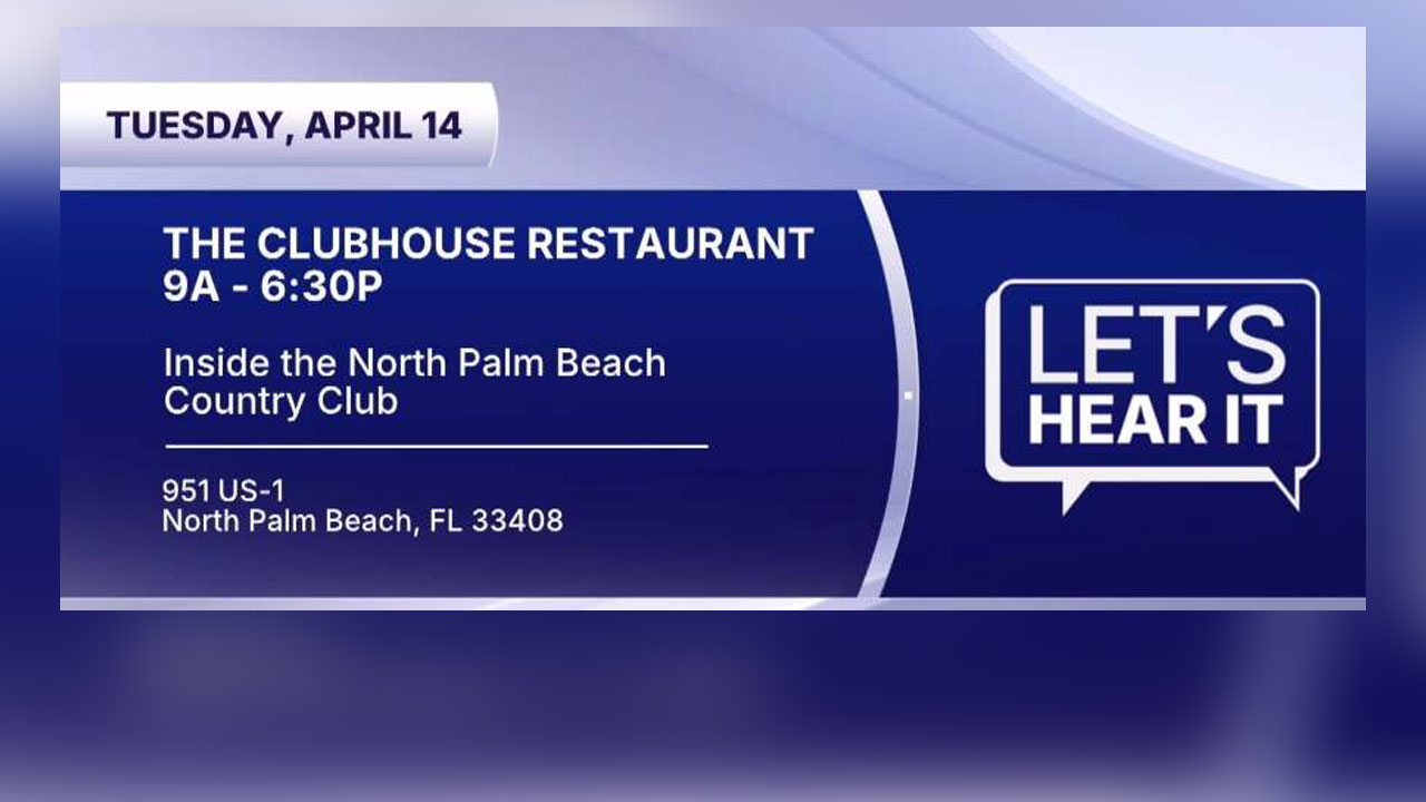 Let's Hear It in North Palm Beach on April 14, 2026.