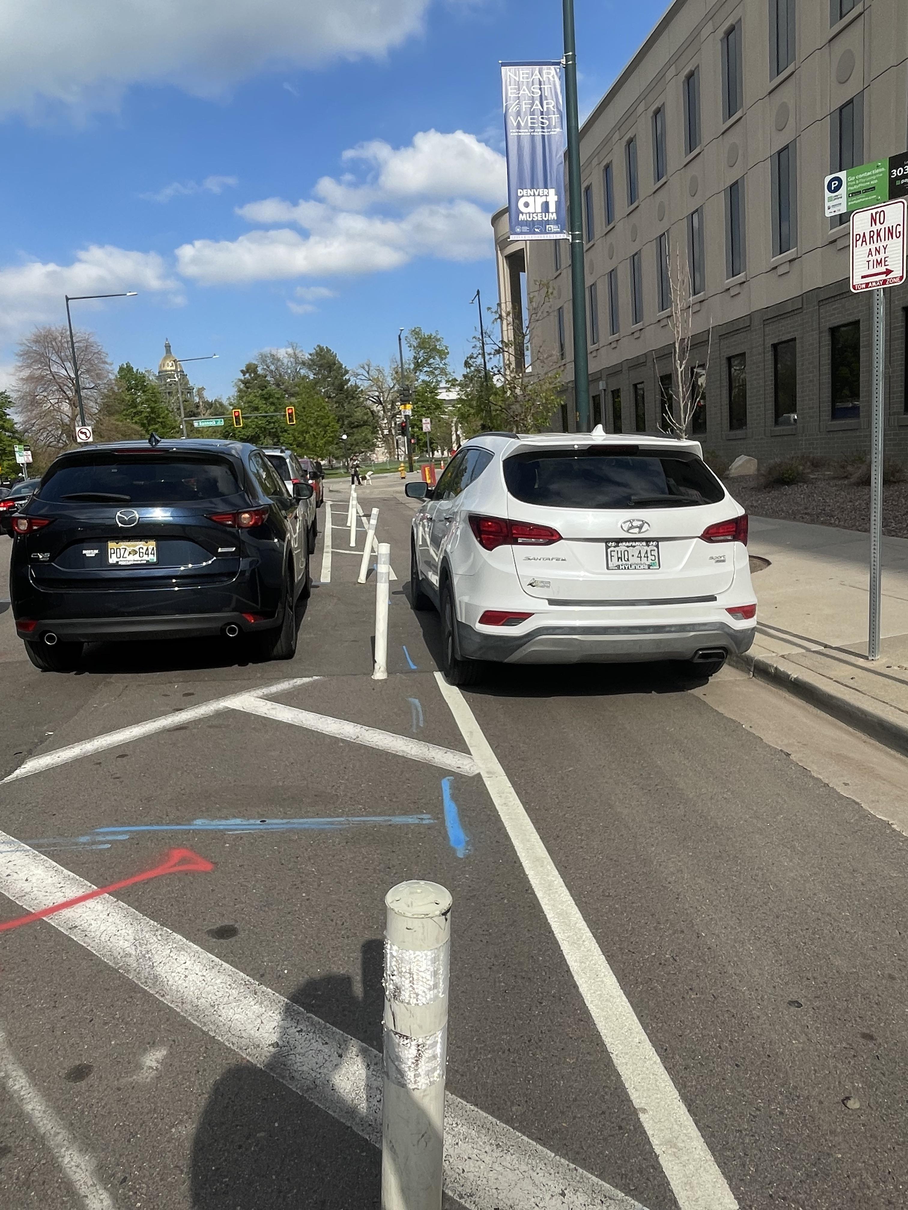 Vehicle parked in bike lane