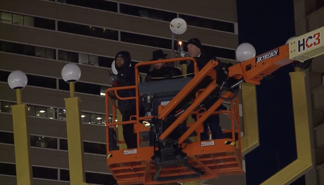 Inner Harbor menorah lighting 