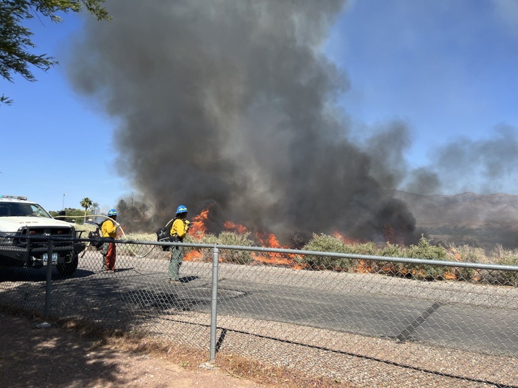 Mesquite wildfire