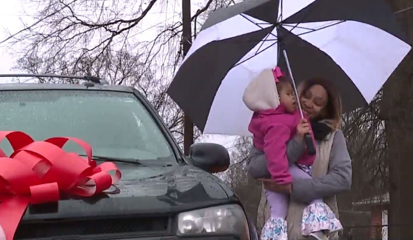 WGHP Police surprise single mom with an SUV