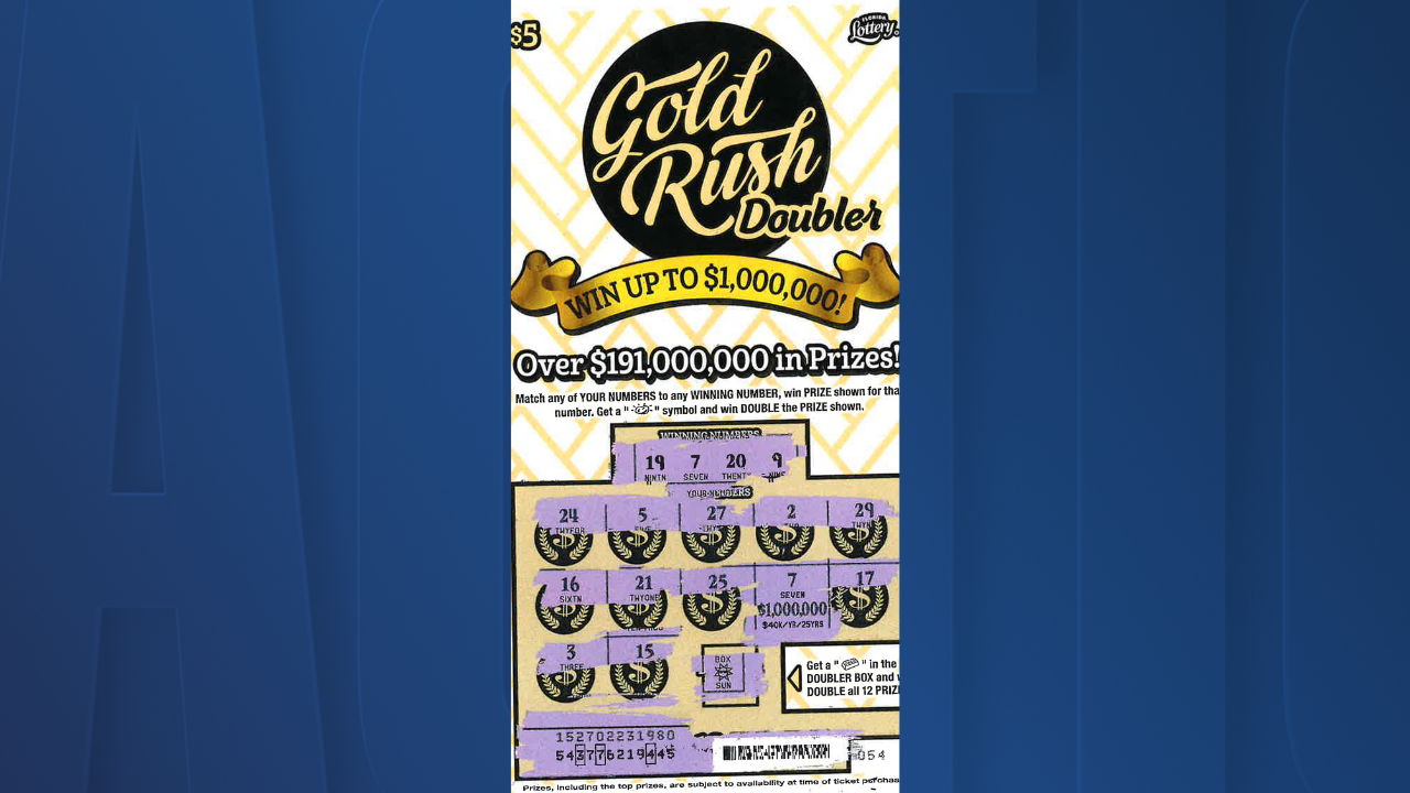 Gold Rush winning scratch off ticket