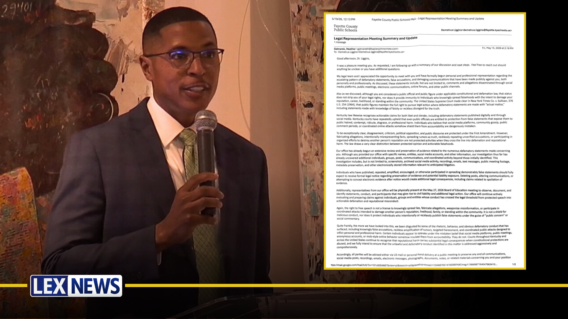 Allegedly falsified document, photo of Dr. Demetrus Liggins