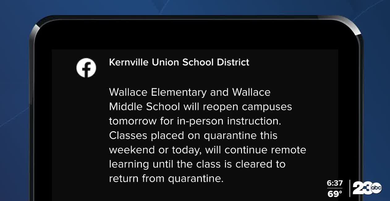 Kernville Union School District schools reopen after closing due to COVID surge