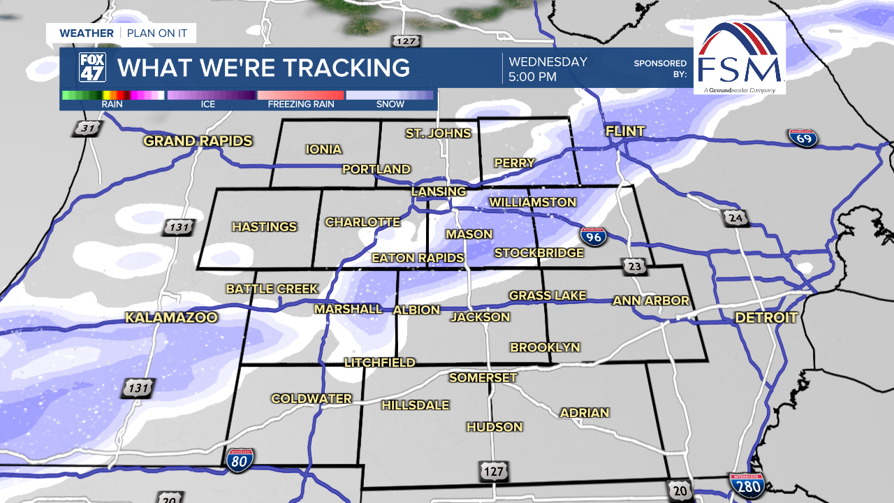 Snow returns as early as noon in our northern neighborhoods tracking south through the afternoon and evening hours