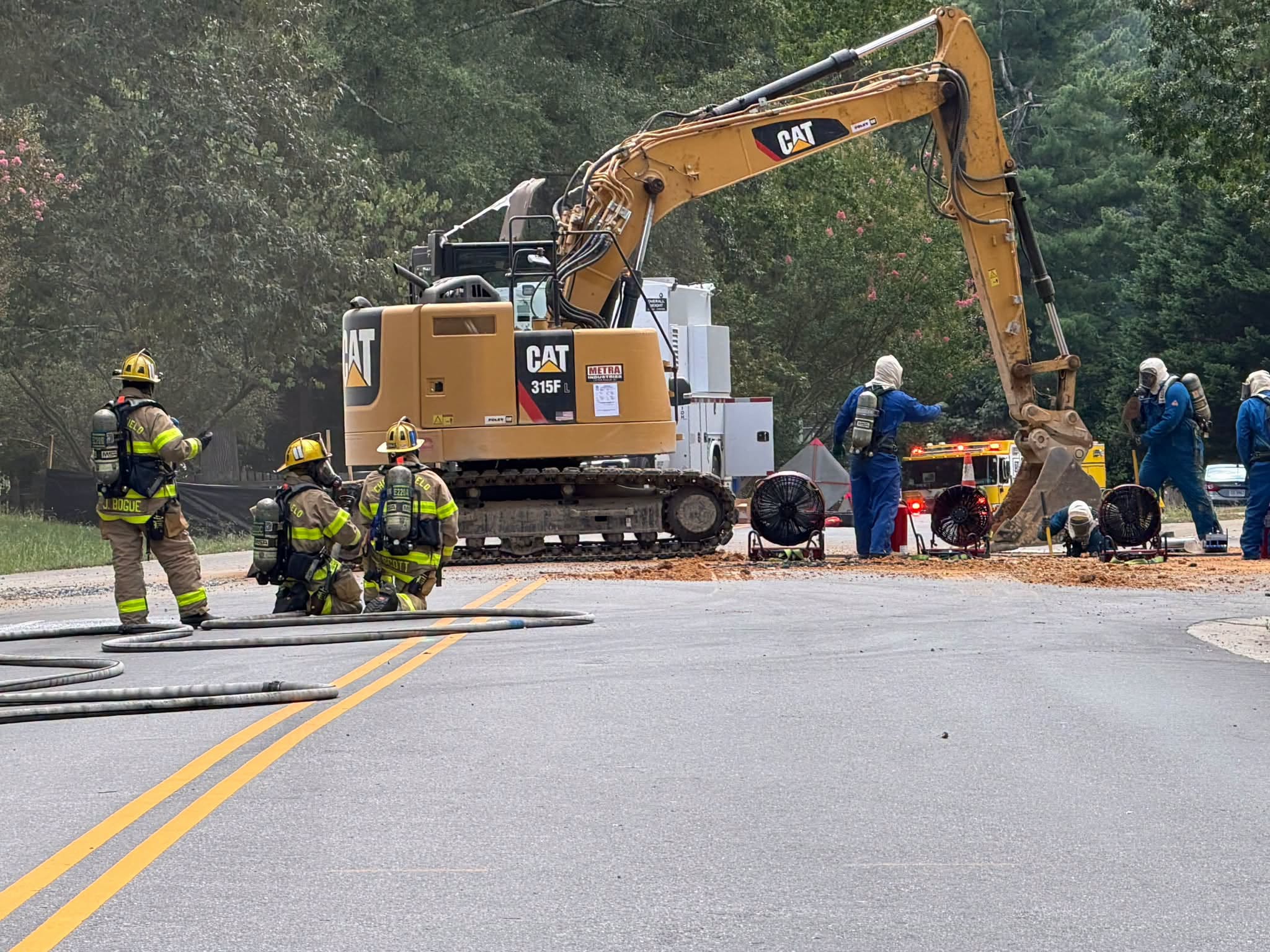 Chesterfield Fire & EMS ruptured gas line