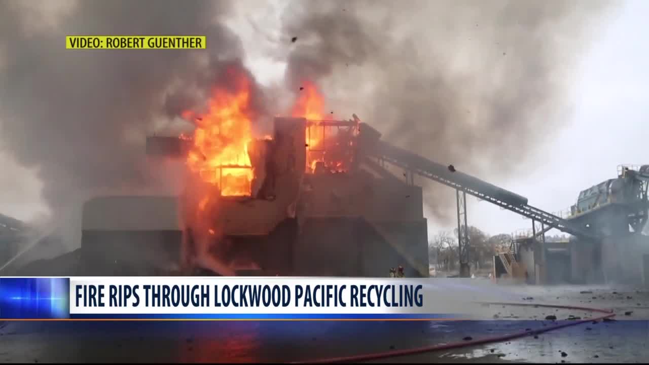 Fire causes heavy damage at Pacific Steel & Recycling in Lockwood