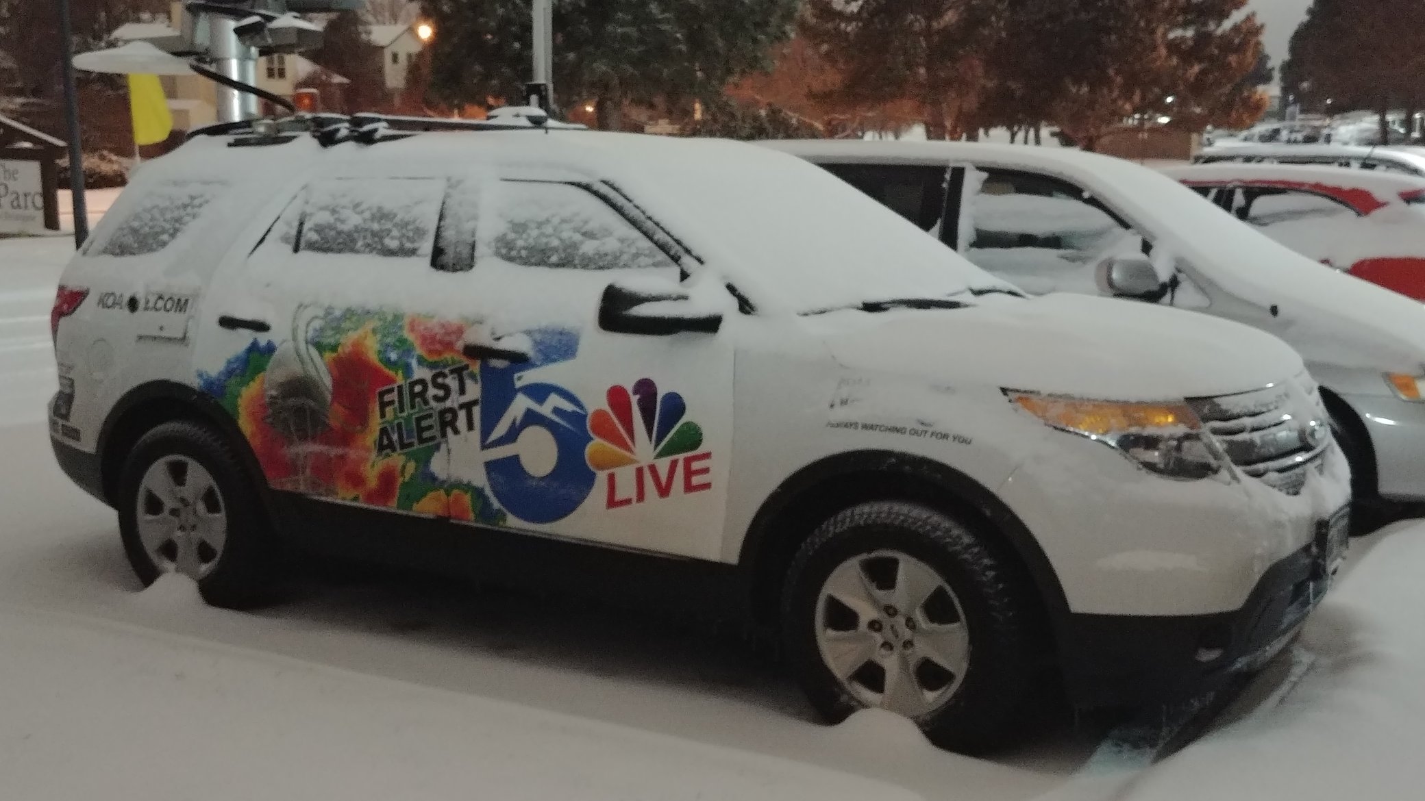 KOAA Live Truck with Snow