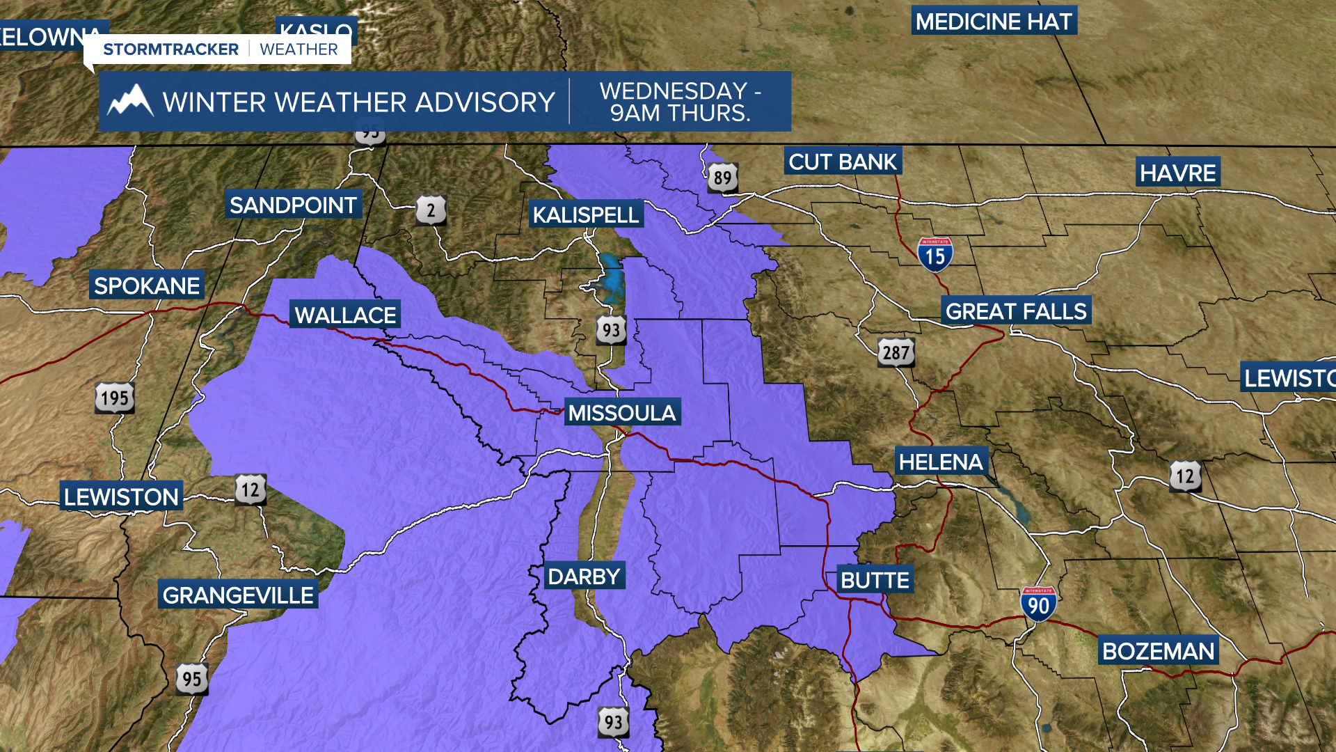Winter Weather Advisories Wednesday