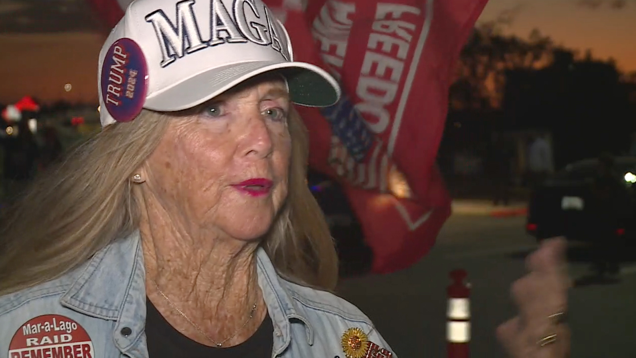 Mary Kelley was among the supporters of former President Donald Trump rallying following news of his indictment.