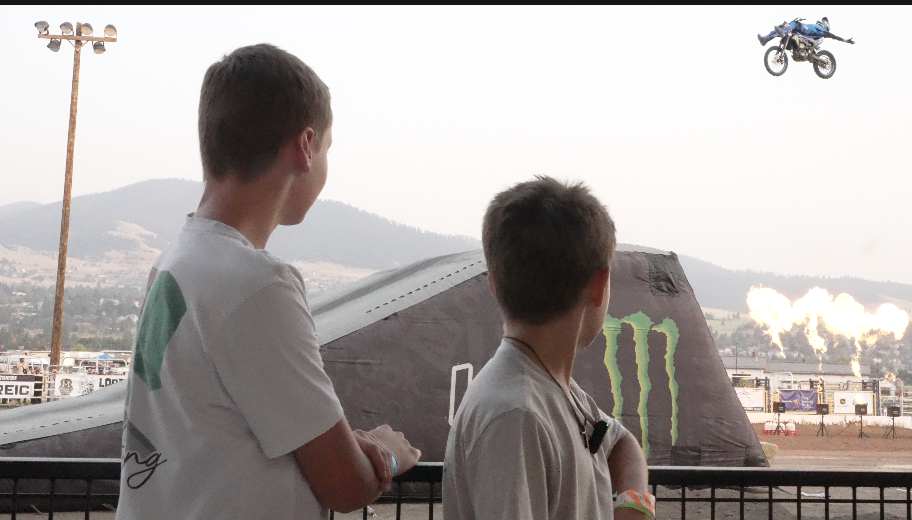 (Left to right) Eli Entringer and River Wheeler were impressed by the halftime show. 