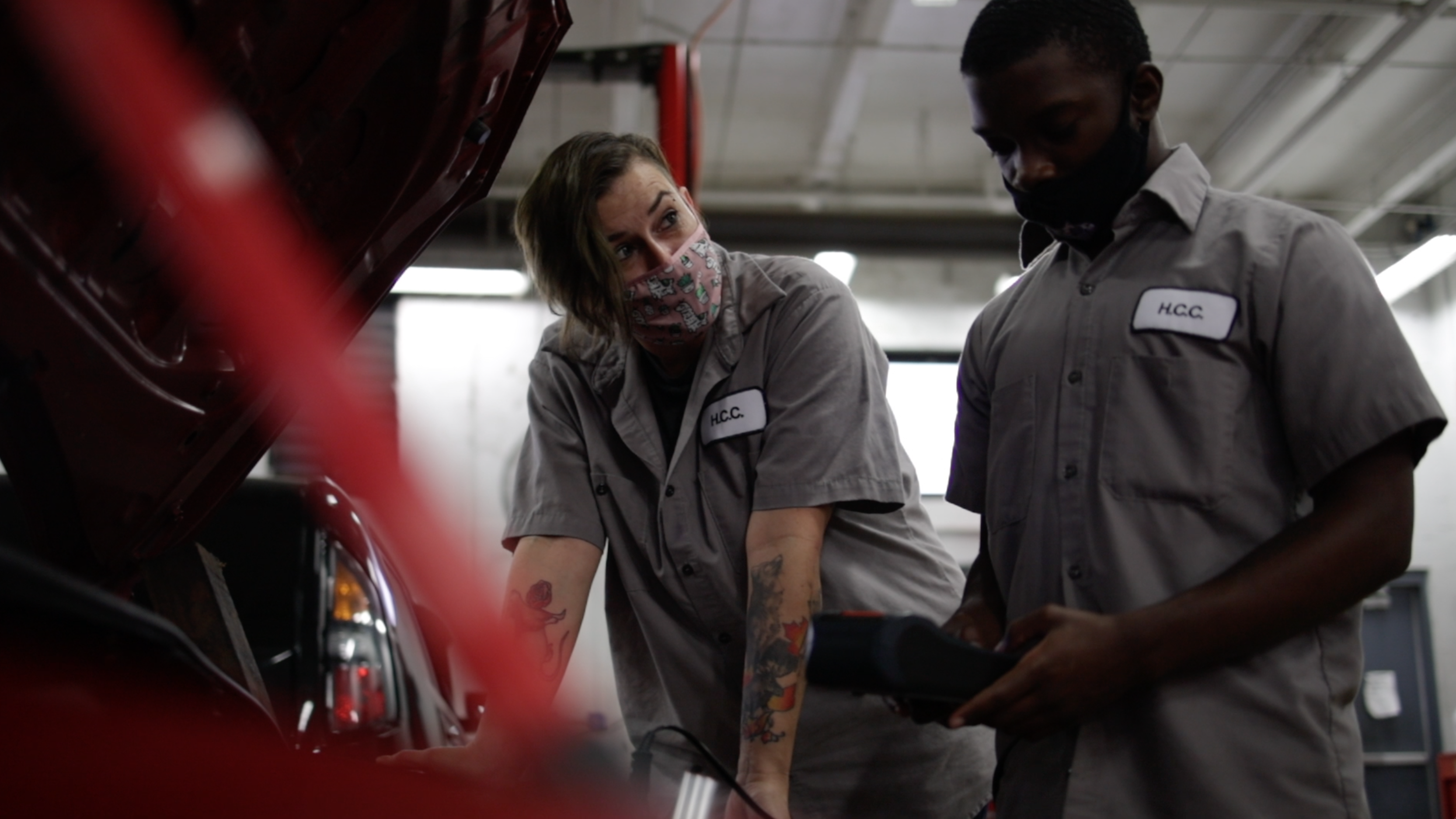 Students enrolled in Hillsborough Community College Auto Technician Program.
