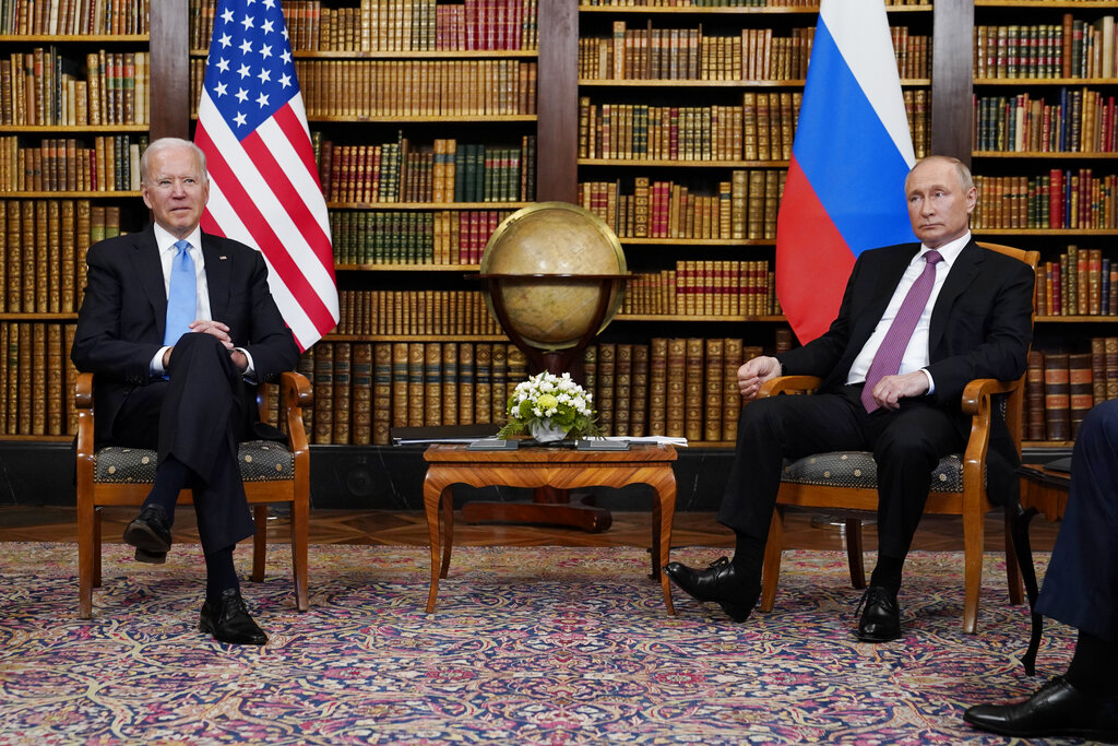 Joe Biden and Vladimir Putin