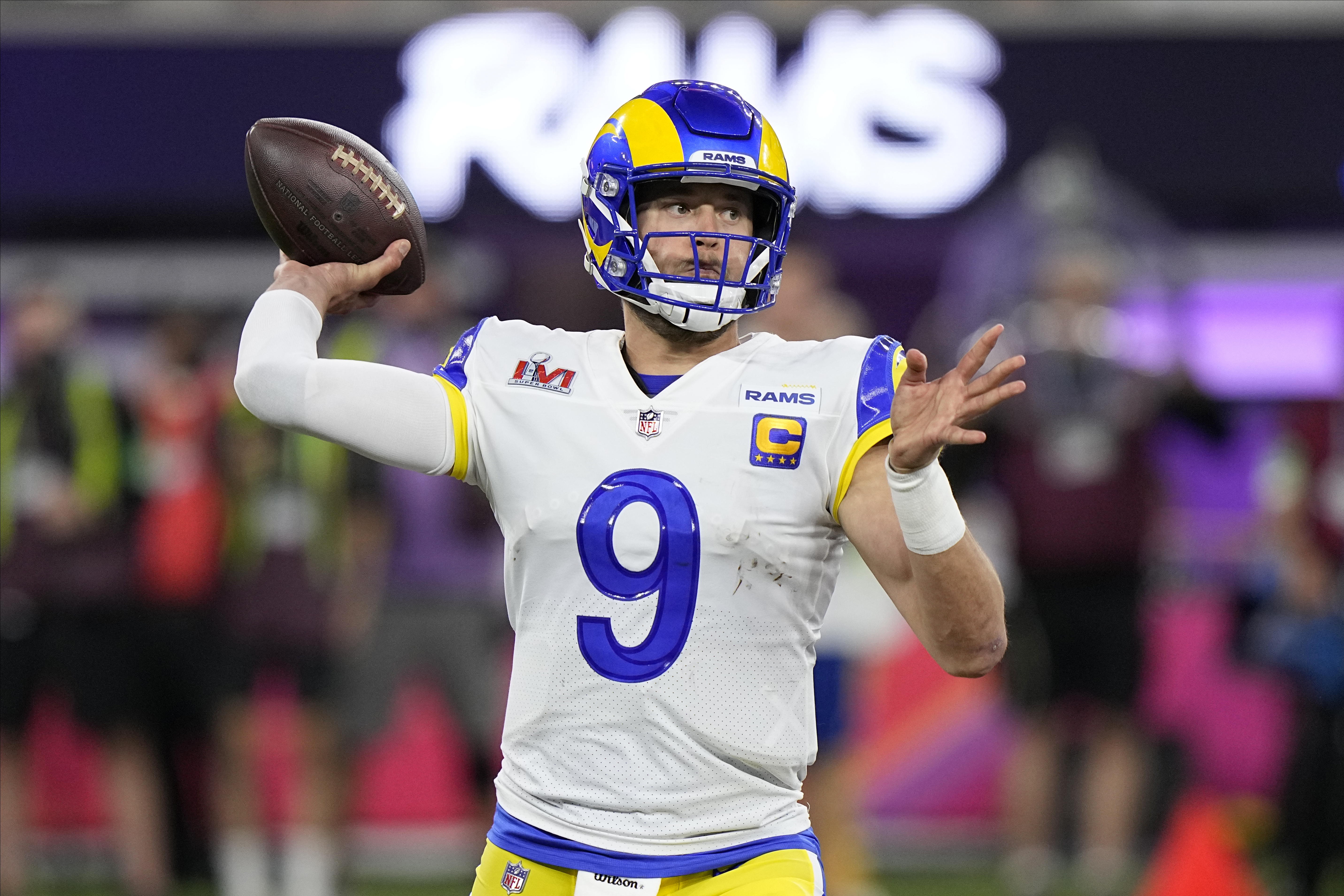 Matthew Stafford Rams Bengals Super Bowl Football