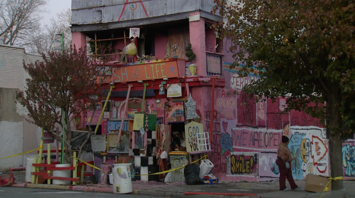 Pink House in Hyde Park neighborhood