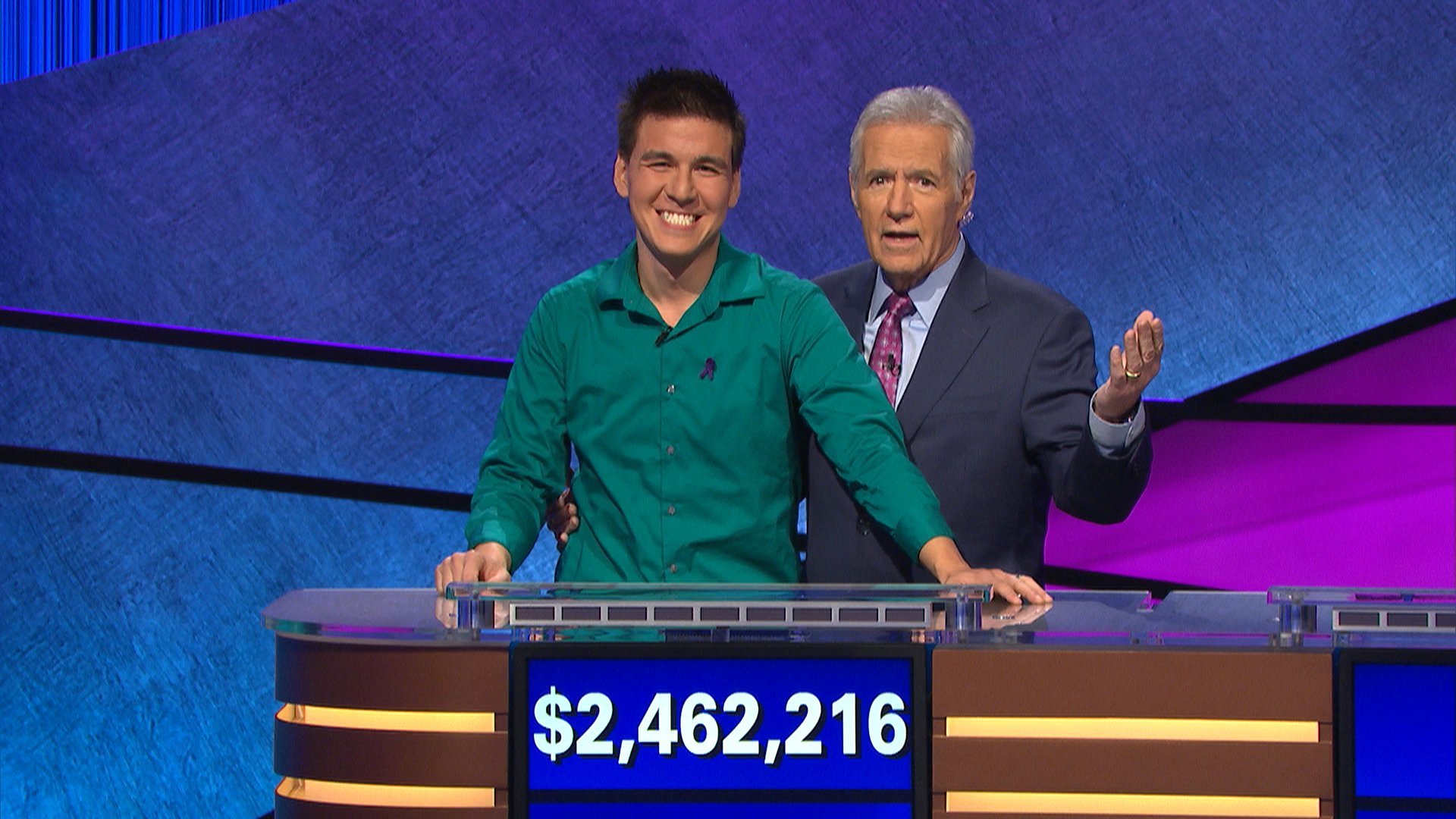James Holzhauer and Alex Trebek