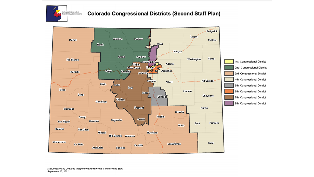 Newest Colorado Congressional Redistricting Proposal Puts Nw Colorado Back Into 3rd District