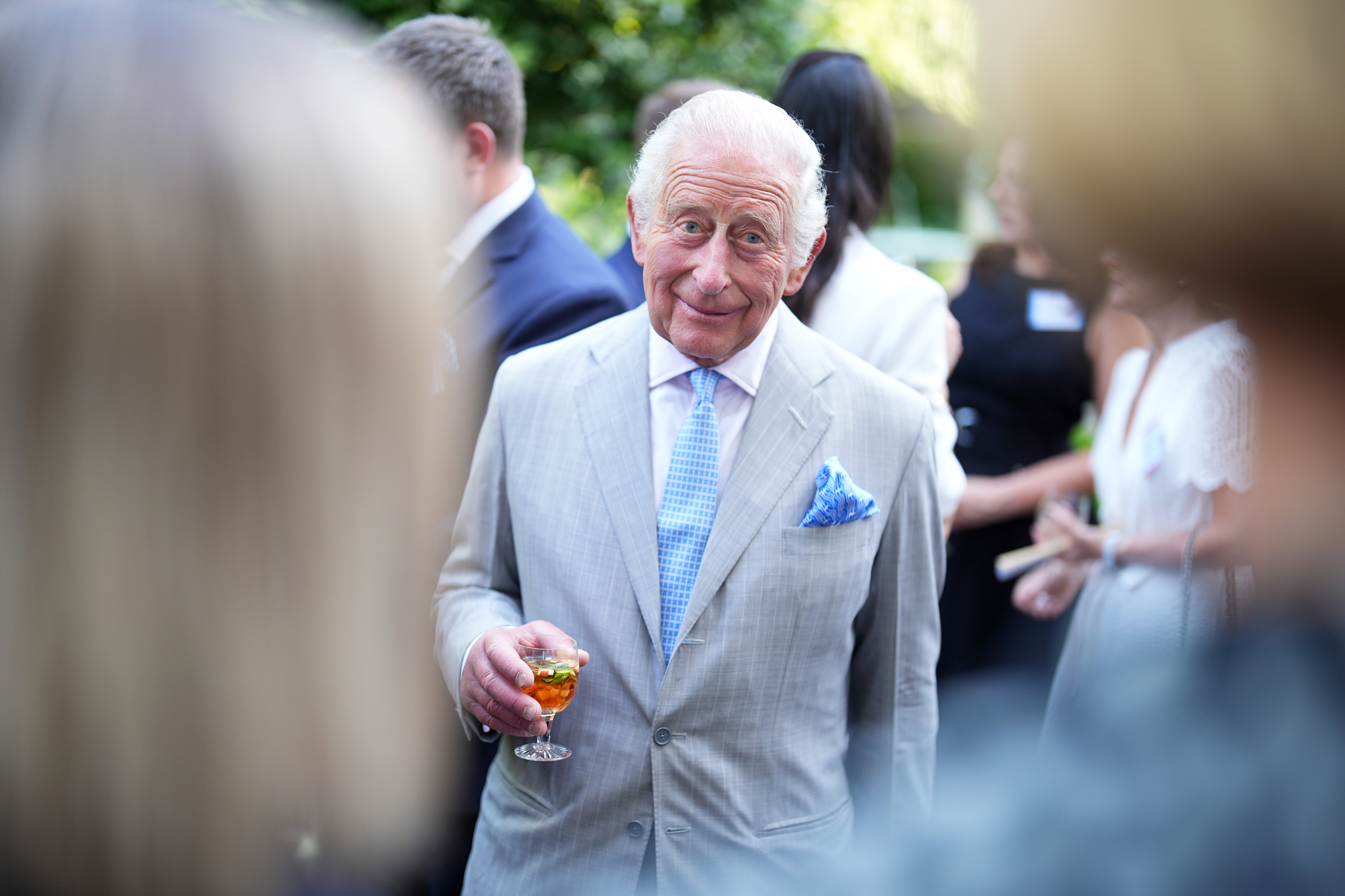 Britain's King Charles III attends a reception for recipients of the King's Award for Enterprise 2026 at St James's Palace, London, Wednesday July 8, 2026.