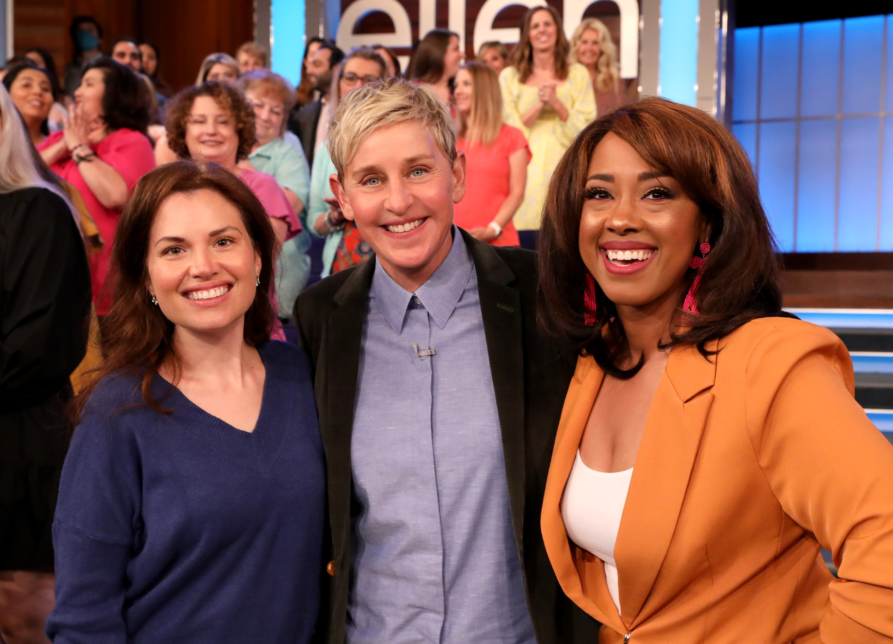 Ellen DeGeneres meets News 3 anchors Jessica Larche and Erica Greenway