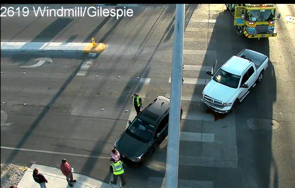 Alll lanes on northbound Gilespie Street at Windmill Lane blocked, RTC shares