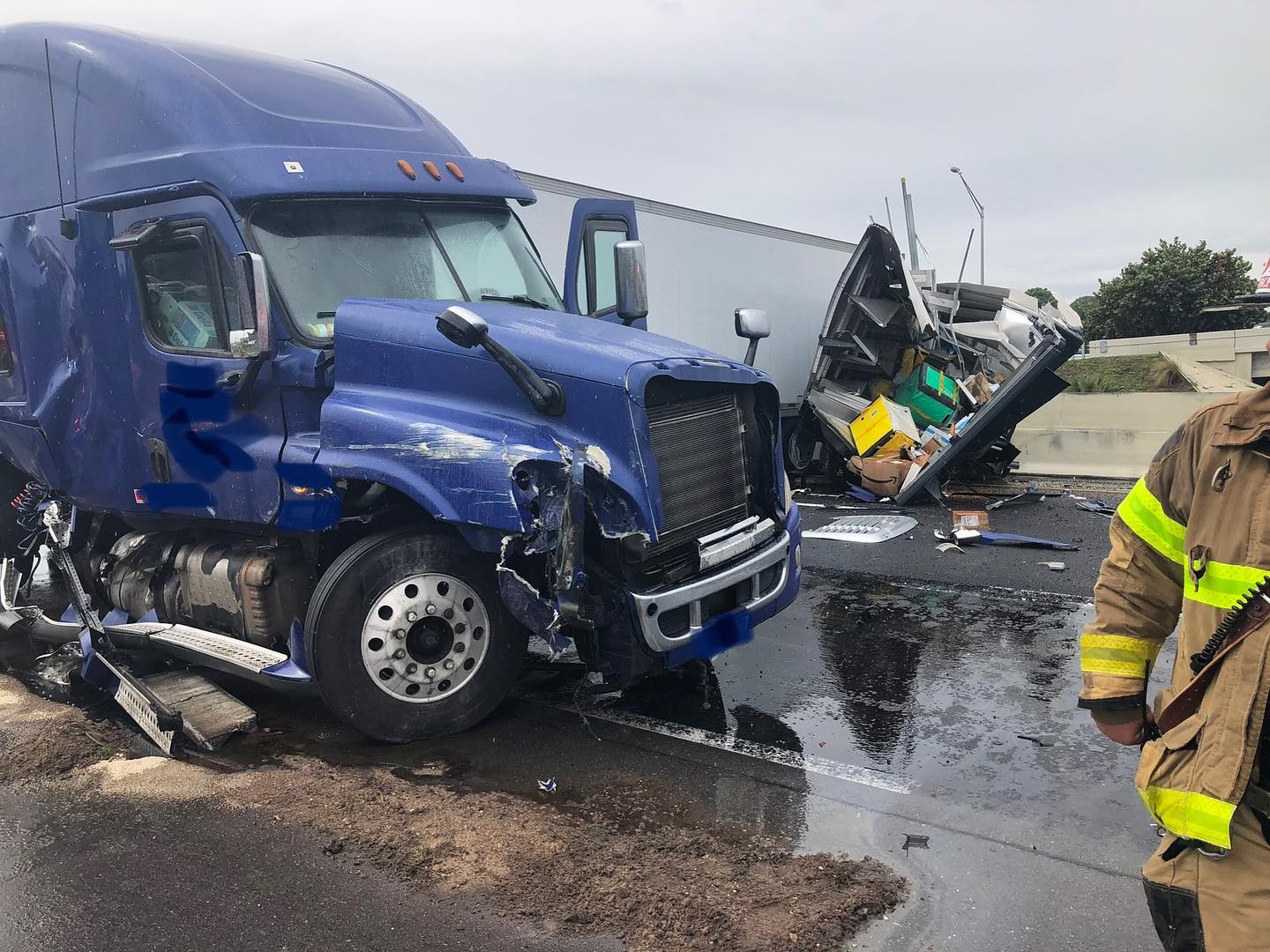 All lanes of I-95 North reopened at Hypoluxo Road (exit 60) at around 1:40 p.m. Sunday after lanes were closed for several hours due to a crash involving a tractor-trailer.