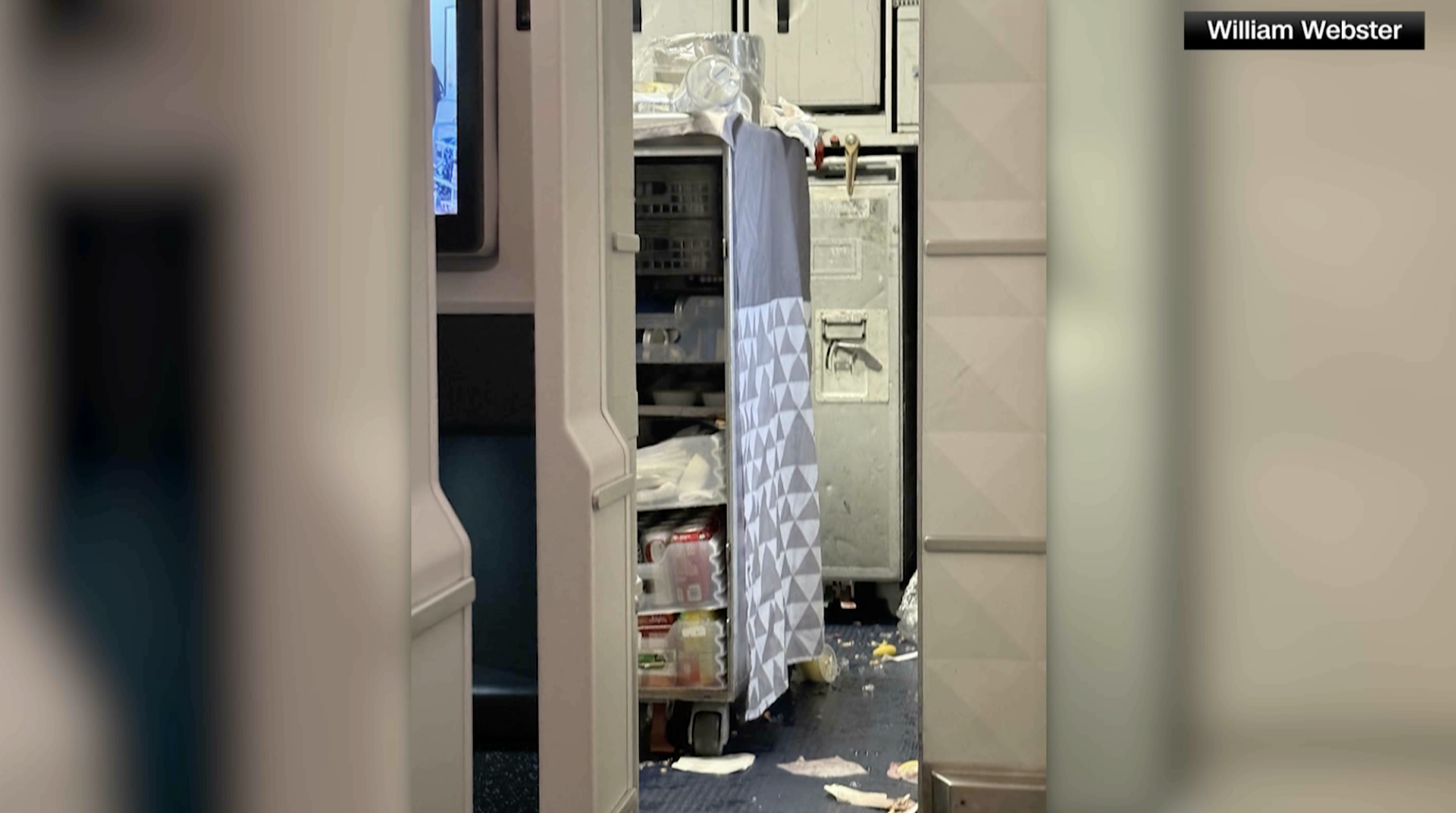 A Delta passenger saw a wine cart just get thrown in the air during a turbulent flight.