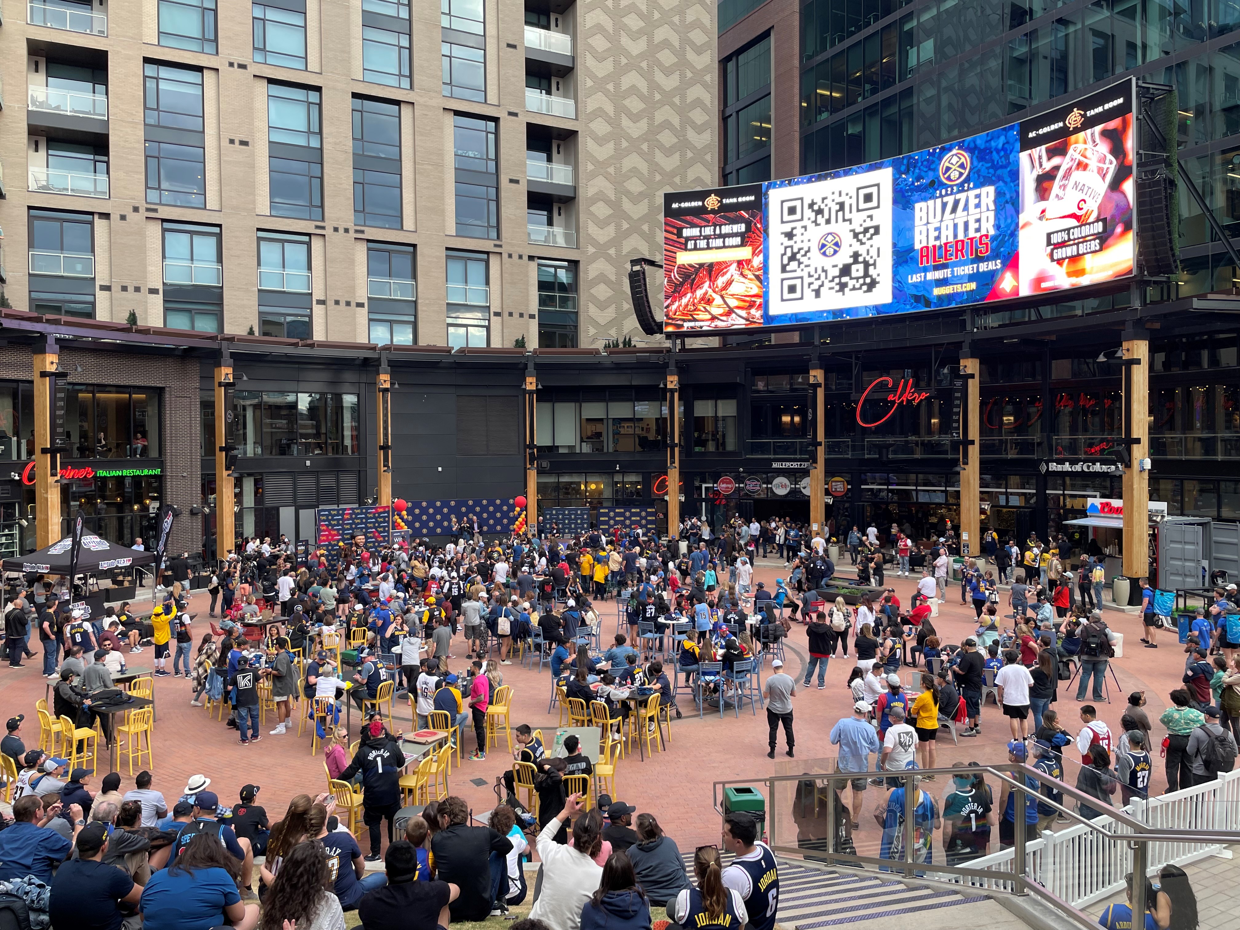 Denver Nuggets host pep rally at McGregor Square.