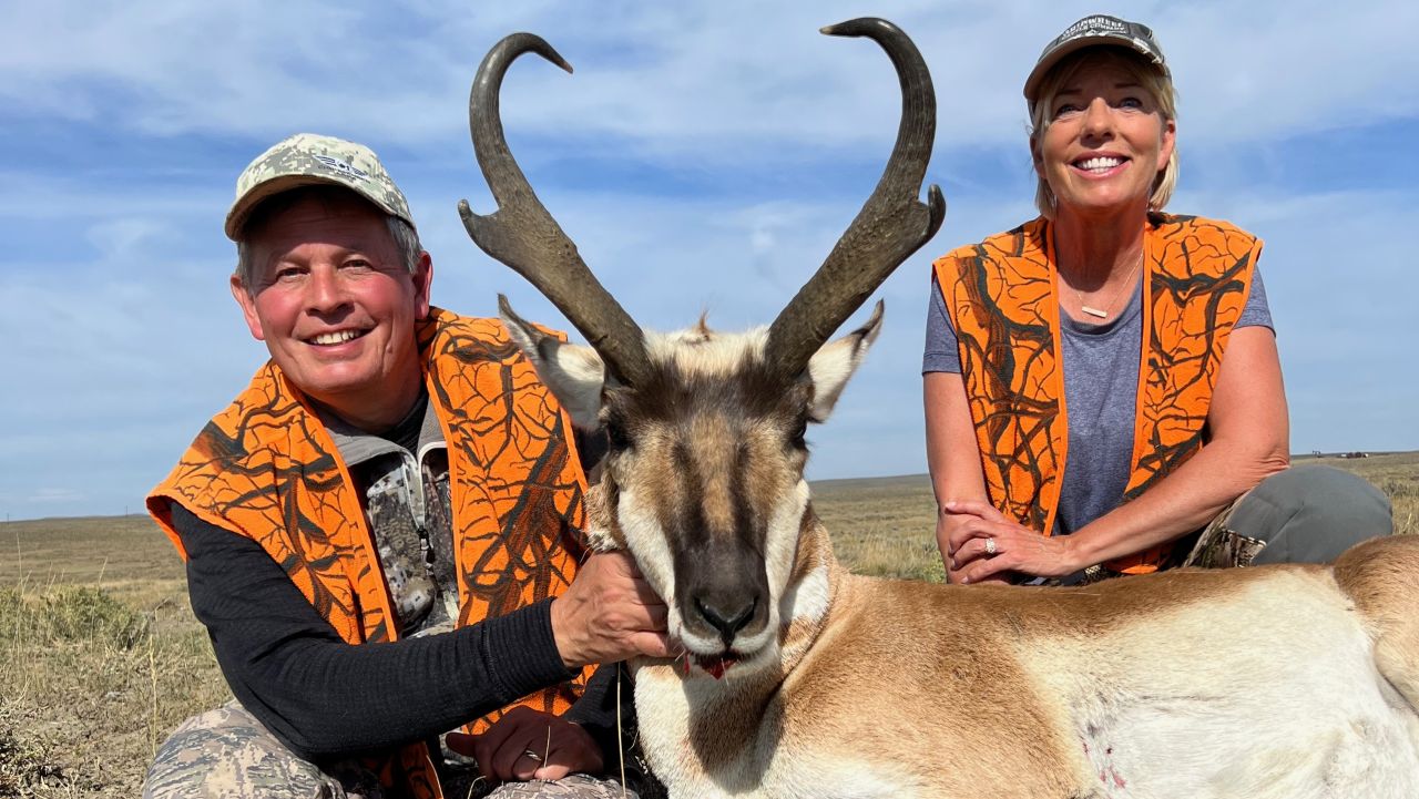Daines and his wife hunting