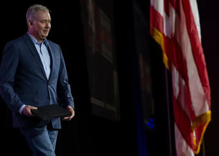 Publisher of Texas Scorecard Michael Quinn Sullivan speaks during the Texas GOP Convention Thursday, May 23, 2024 in San Antonio.