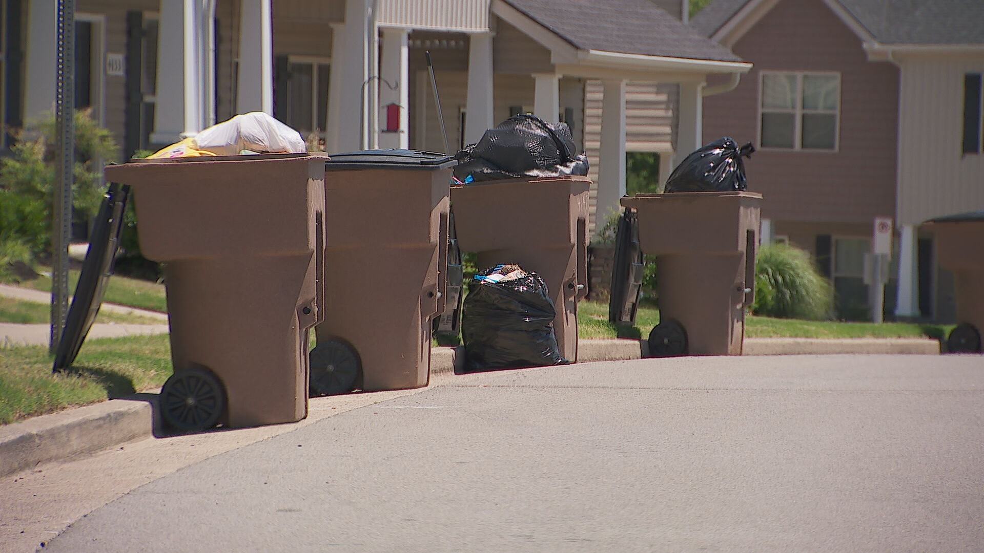 trash cans