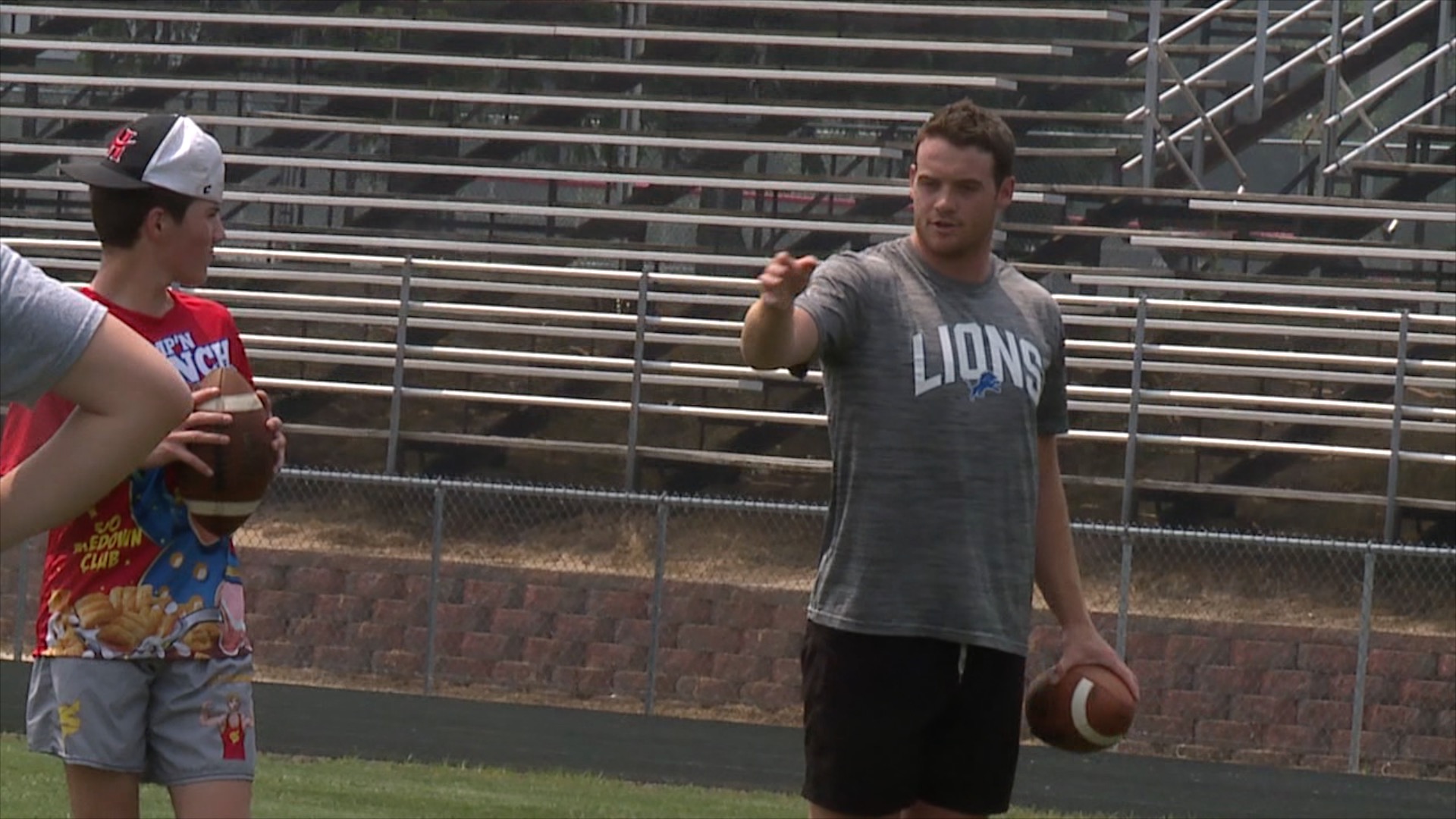 Jack Fox kicking camp at Hart High School