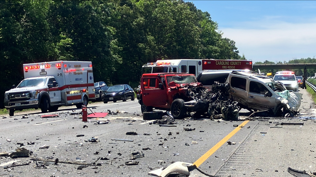 Fatal crash on Interstate 95 in Caroline County, Va. on Saturday, May 30, 2026