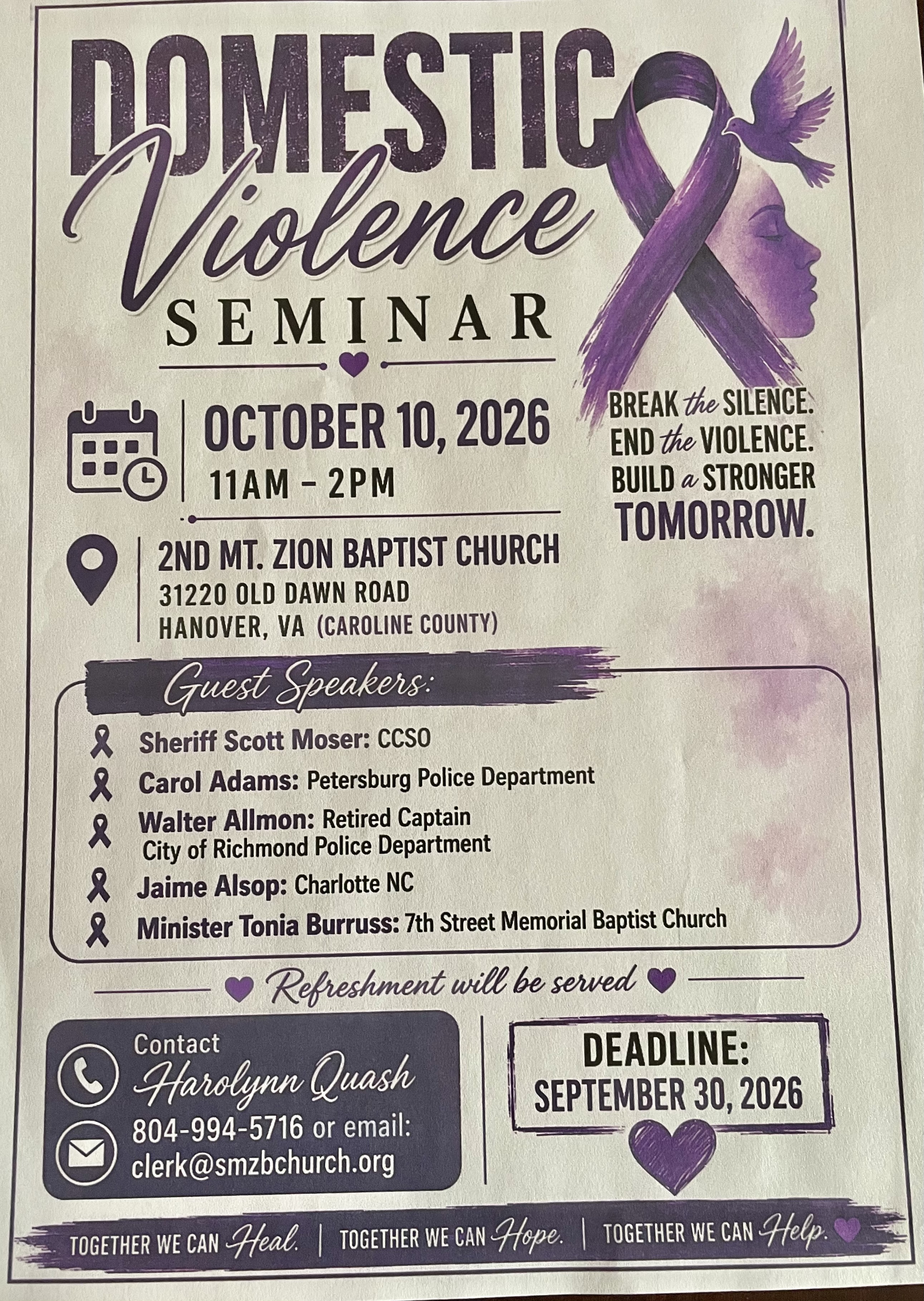 Caroline County Hosts 11th Annual Domestic Violence Seminar