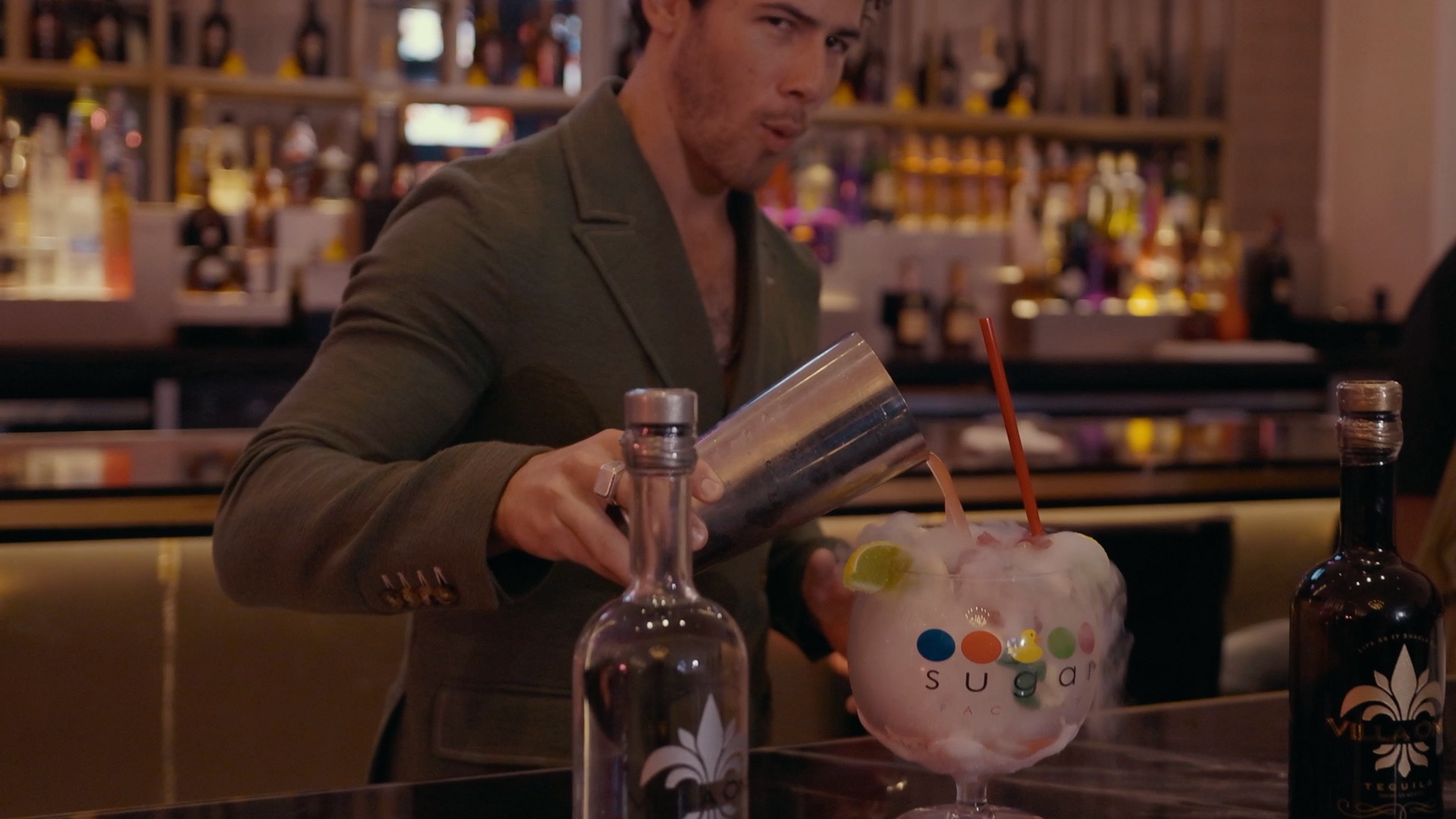 Nick Jonas at his restaurant's grand opening 