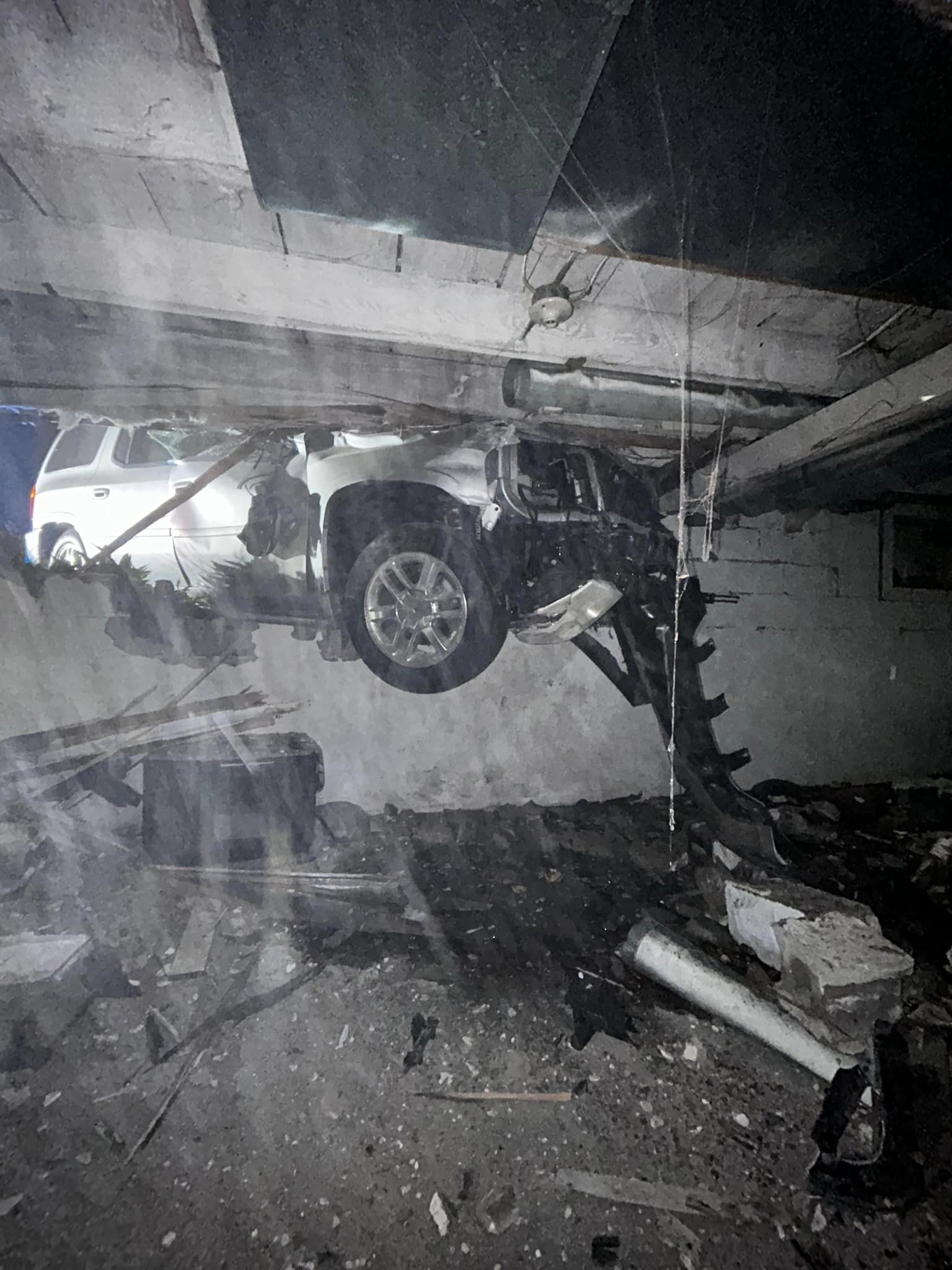 SUV hits building in Muskegon Heights