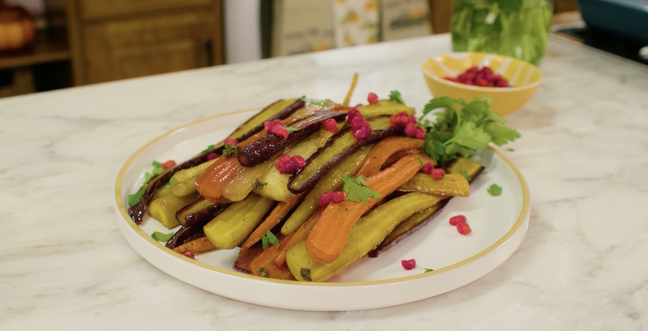 Sage and maple rainbow carrots