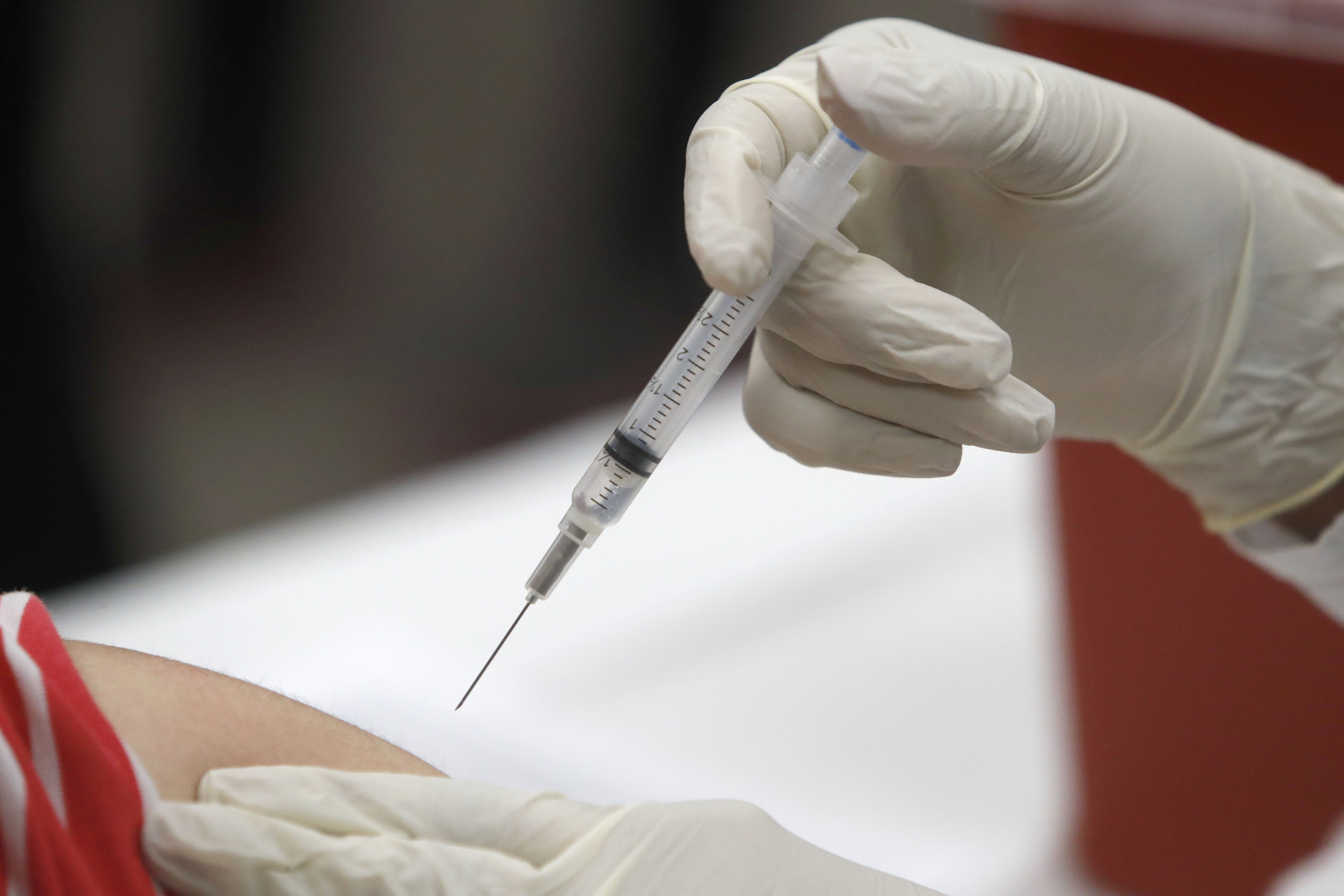 Patient in Texas receives flu shot 2020